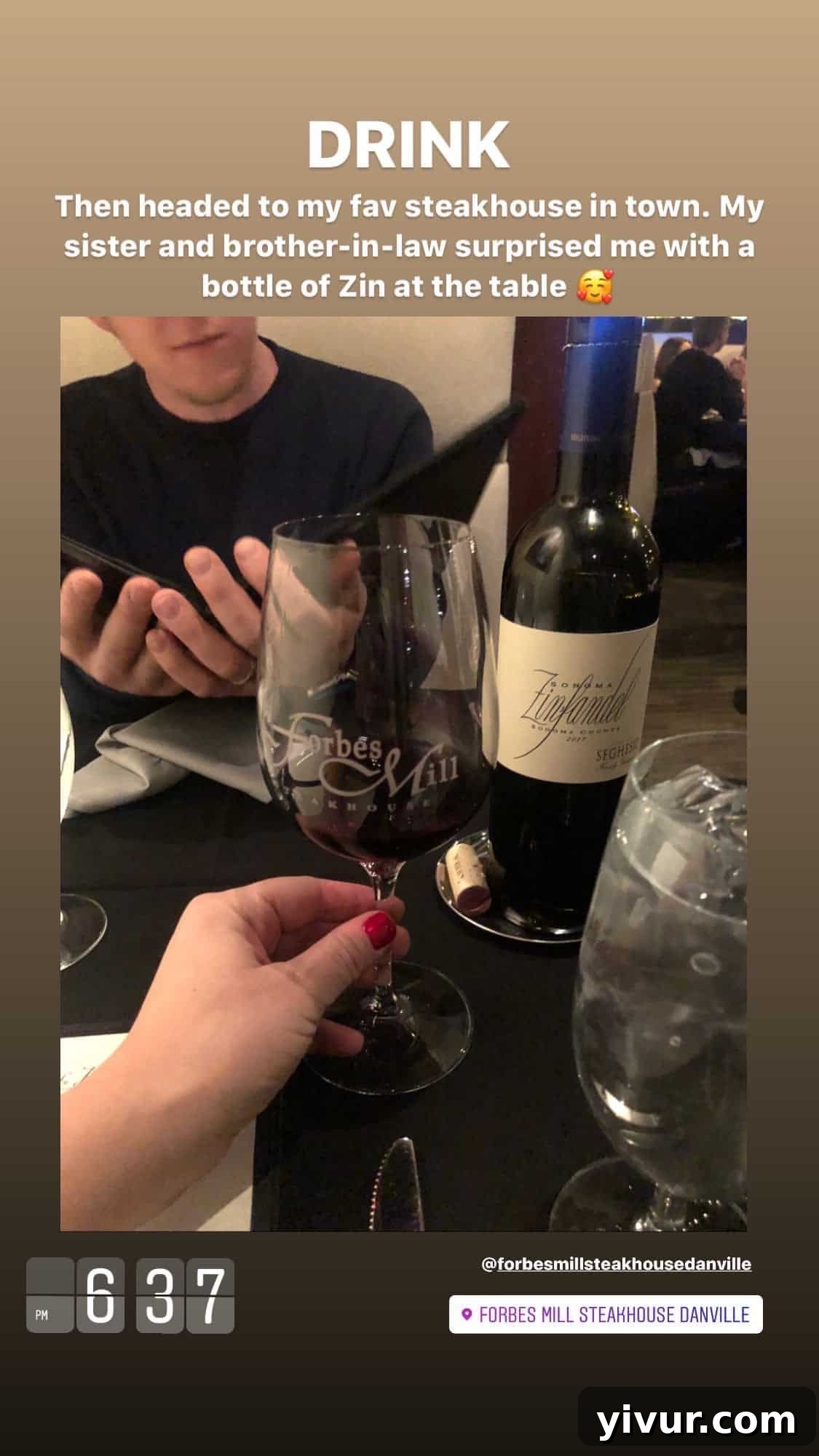 A second glass of red wine