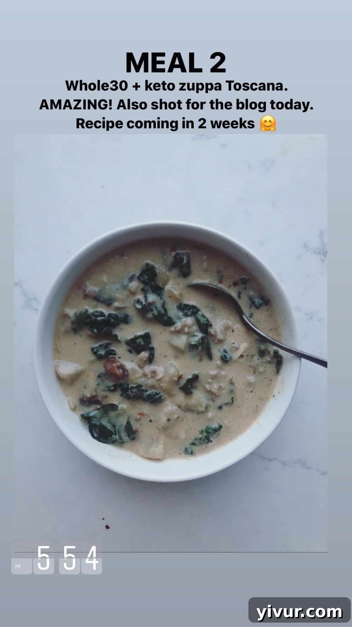 Zuppa Toscana - a hearty and warming Italian soup (keto modified)