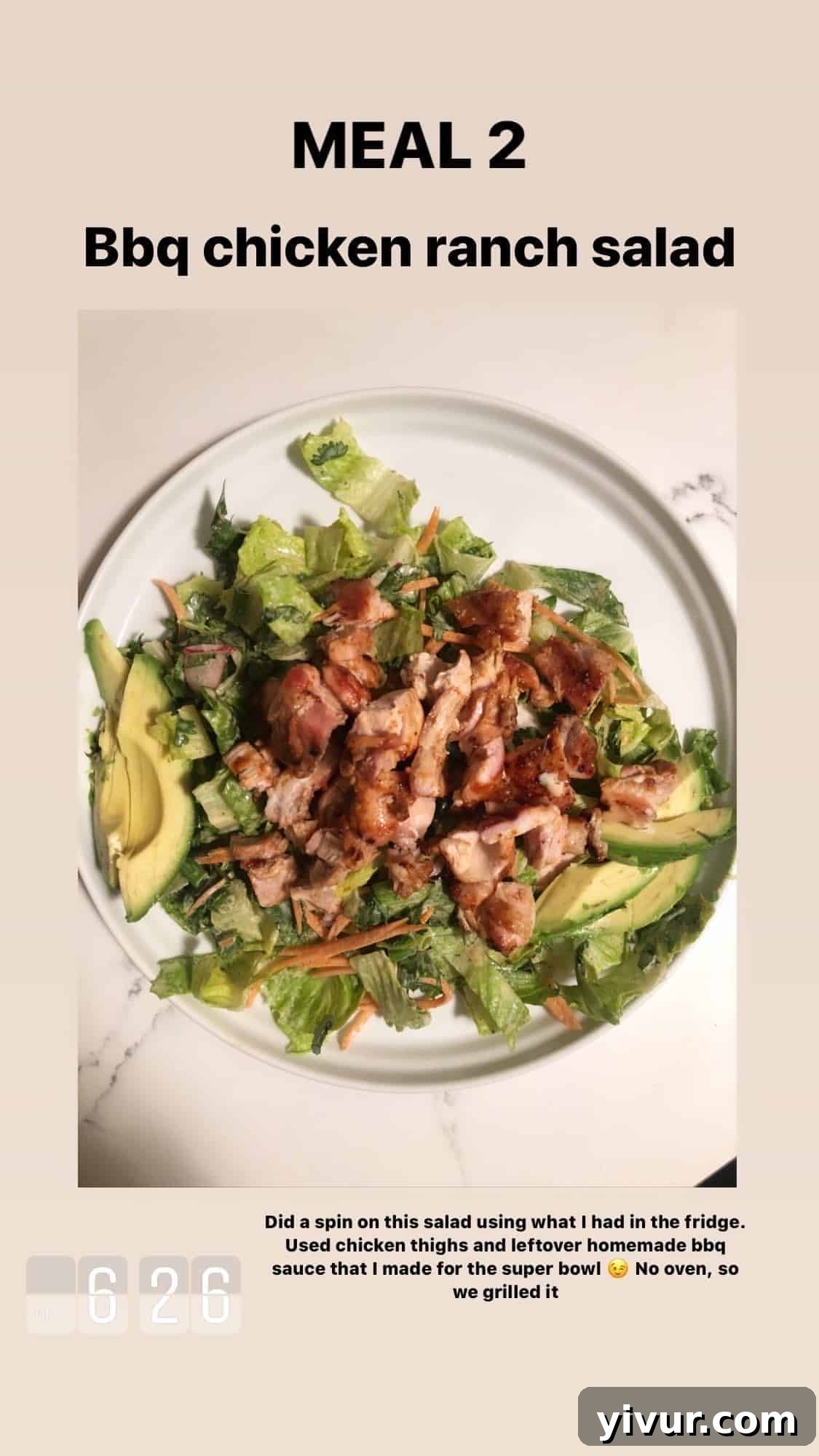 BBQ ranch salad - a flavorful and filling low-carb salad