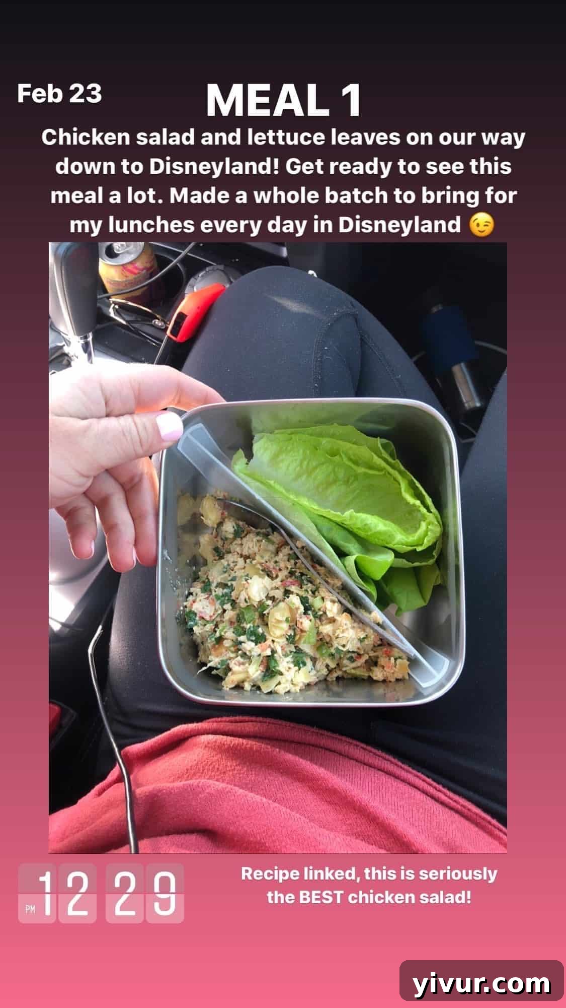 Chicken salad with romaine lettuce - a light and refreshing keto and Whole30 lunch