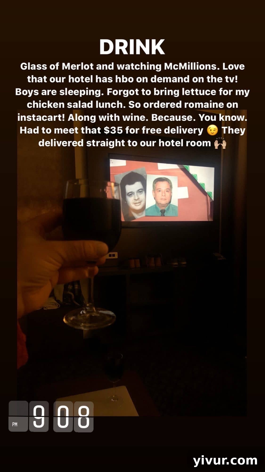 A glass of red wine - an enjoyable evening drink