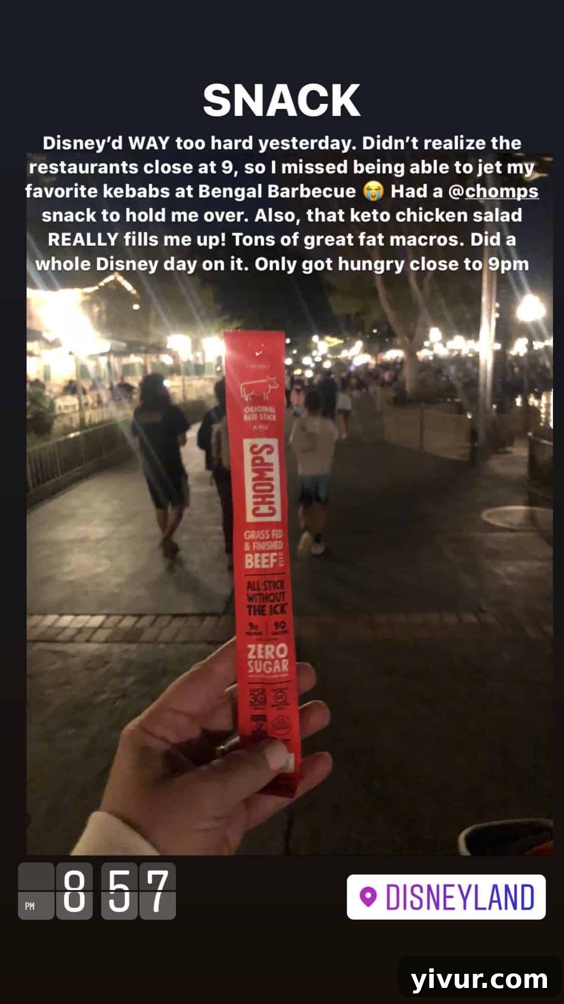 Chomps beef stick - a protein-packed snack for energy