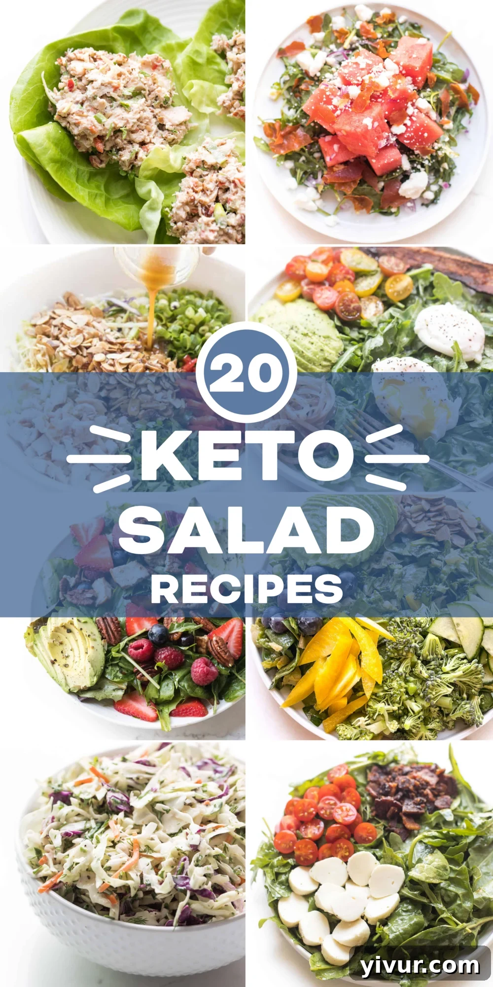 A large, vibrant keto salad bowl brimming with fresh greens, colorful vegetables, and protein-rich ingredients, set against a bright backdrop, inviting healthy eating.