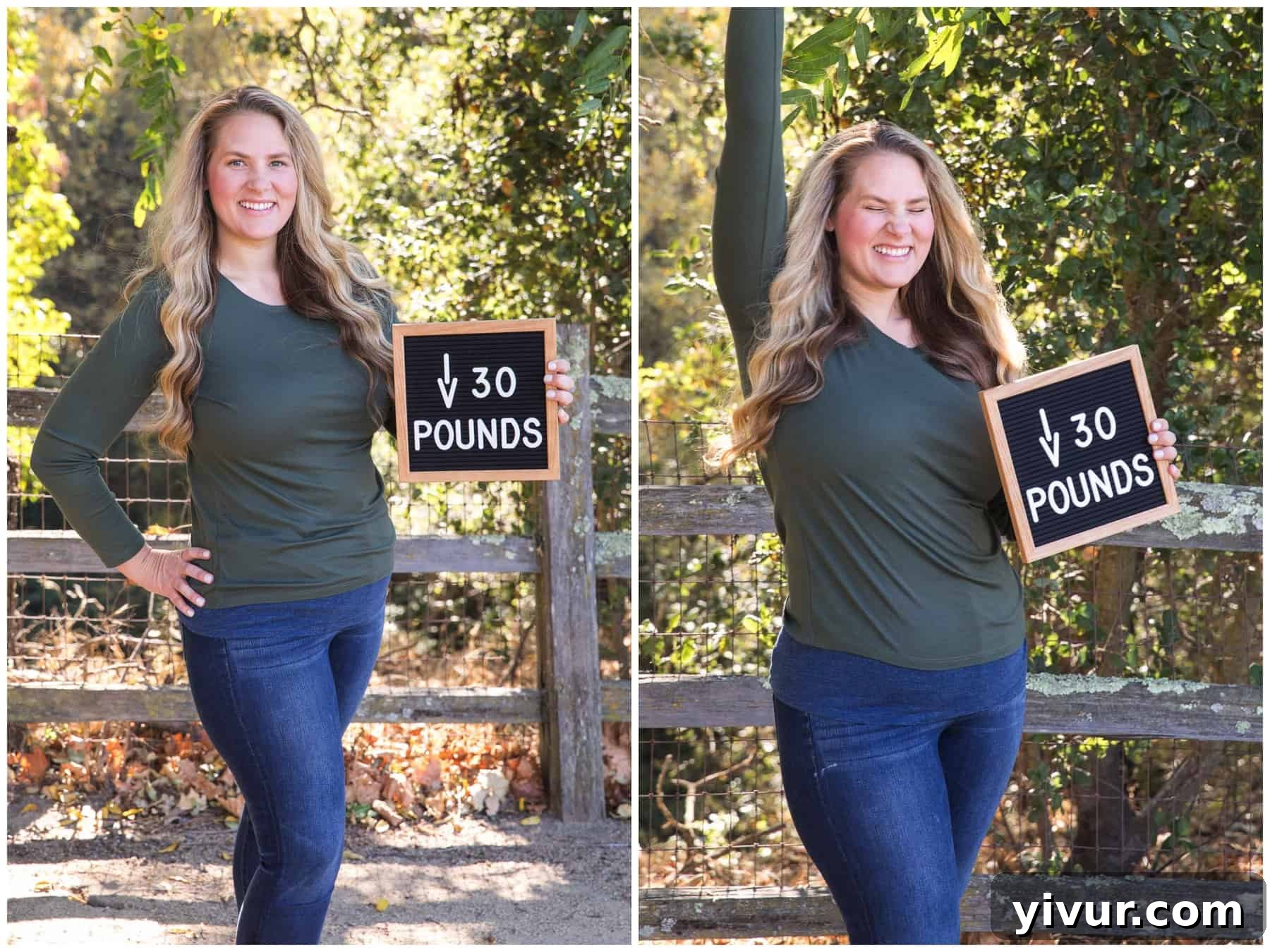 Monthly progress chart showing a 30-pound total weight loss on a clean keto diet.