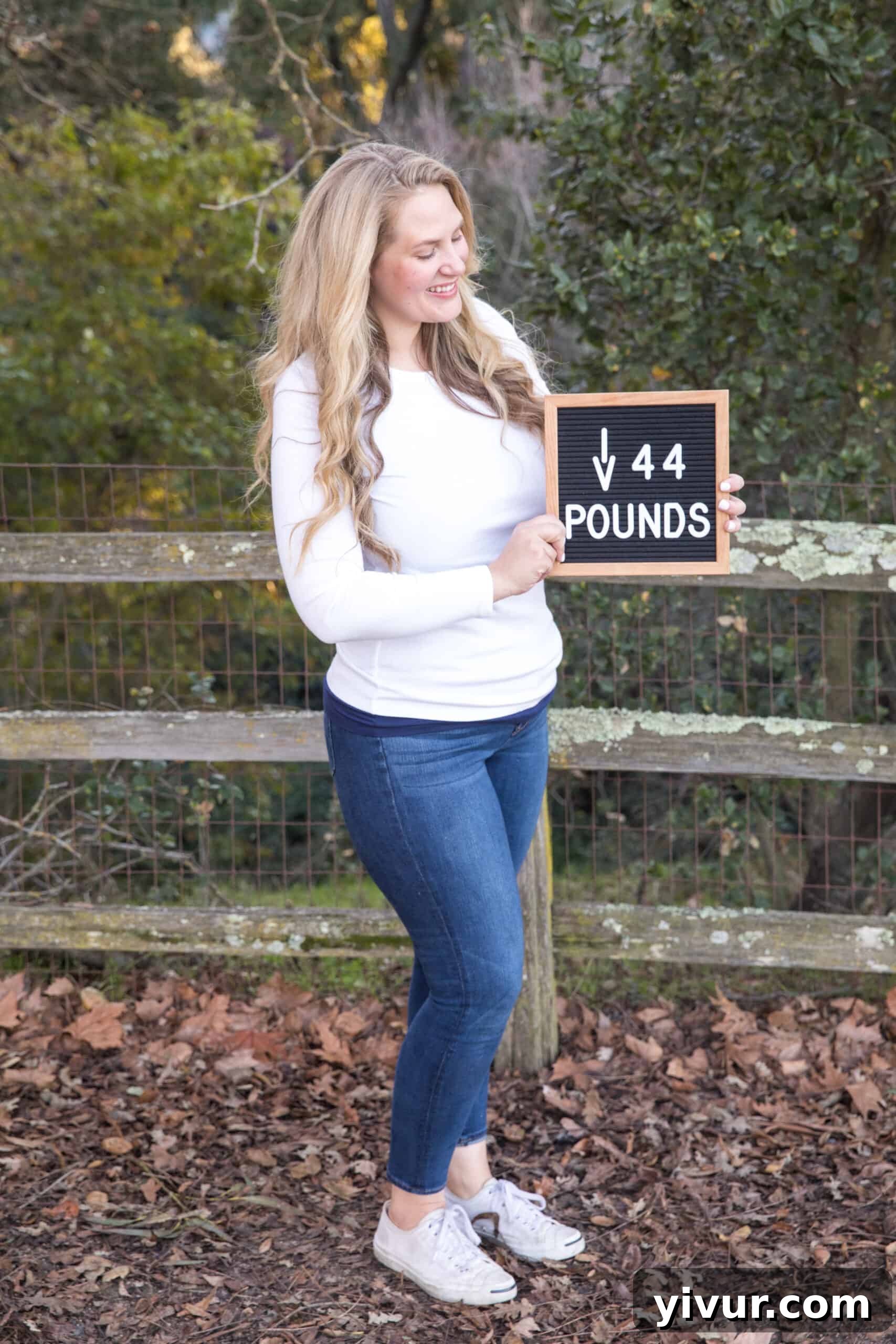 Weight loss journey progress photo, showing a woman's transformation with clean keto.