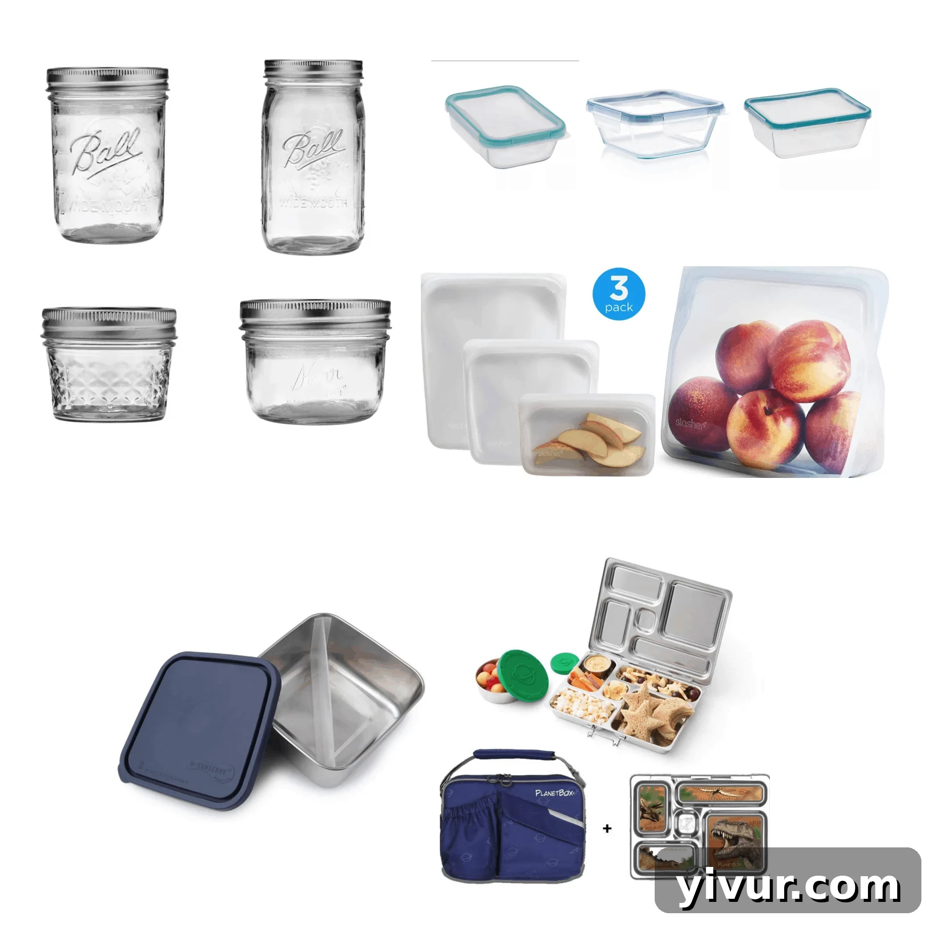 A beautifully organized kitchen pantry featuring various food storage solutions