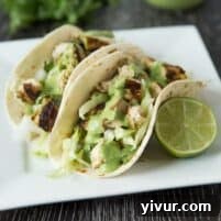 Chicken Tacos with Cilantro Lime Ranch Dressing