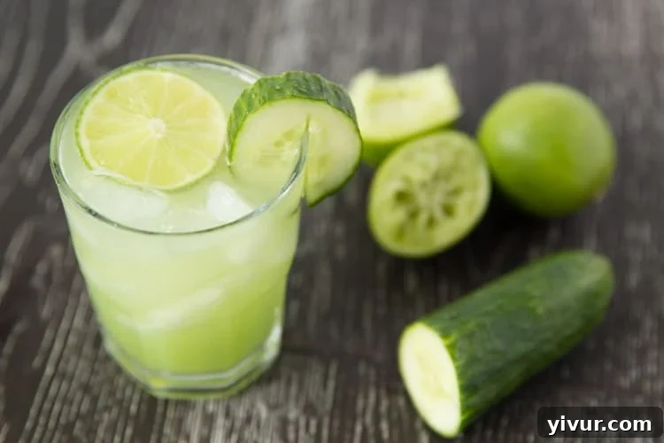 Super refreshing cucumber lime margaritas made with just 3 ingredients: cucumber juice, tequila, and lime juice.