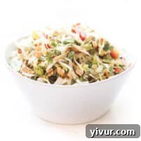 keto chinese chicken salad in a white bowl