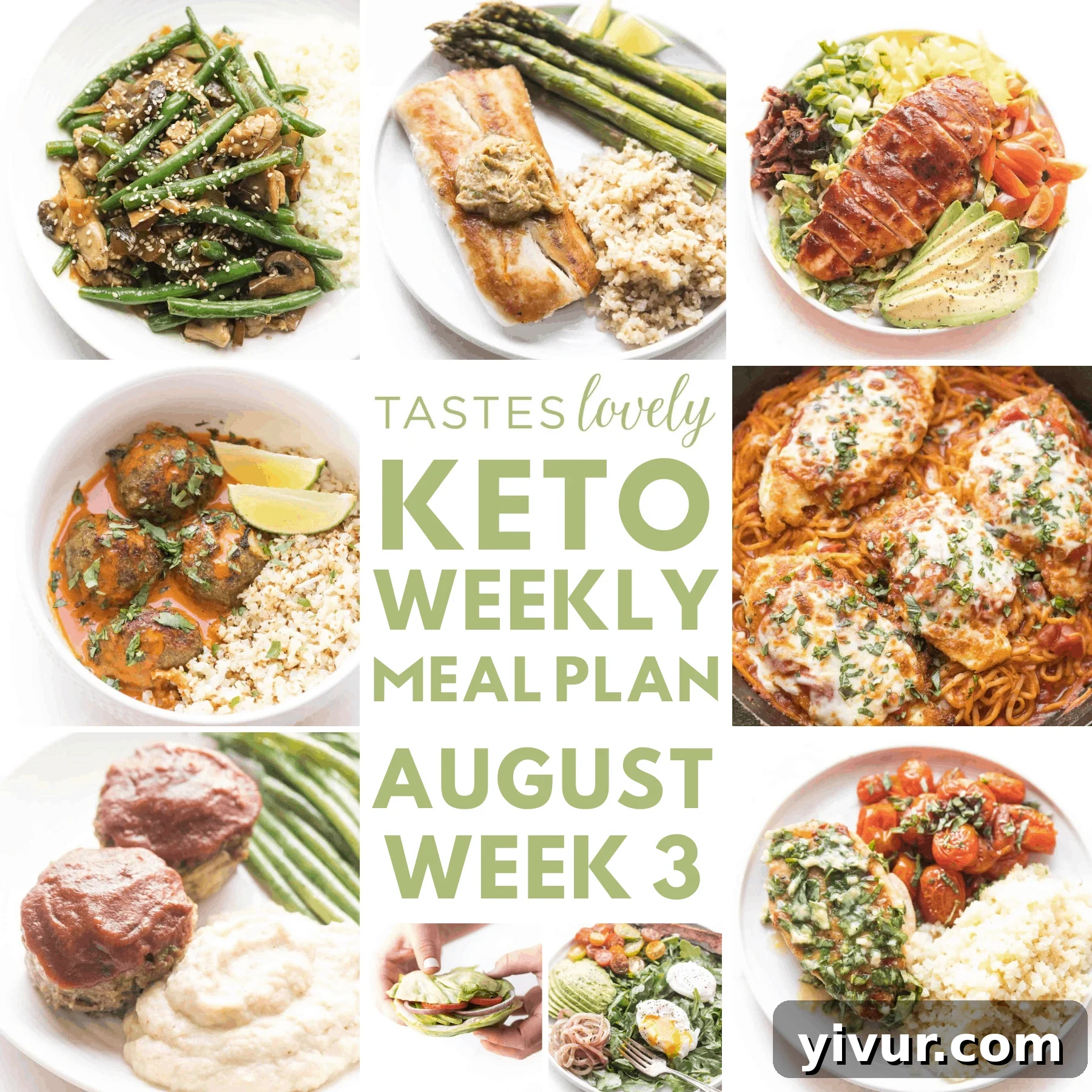 Keto Weekly Meal Plan Overview