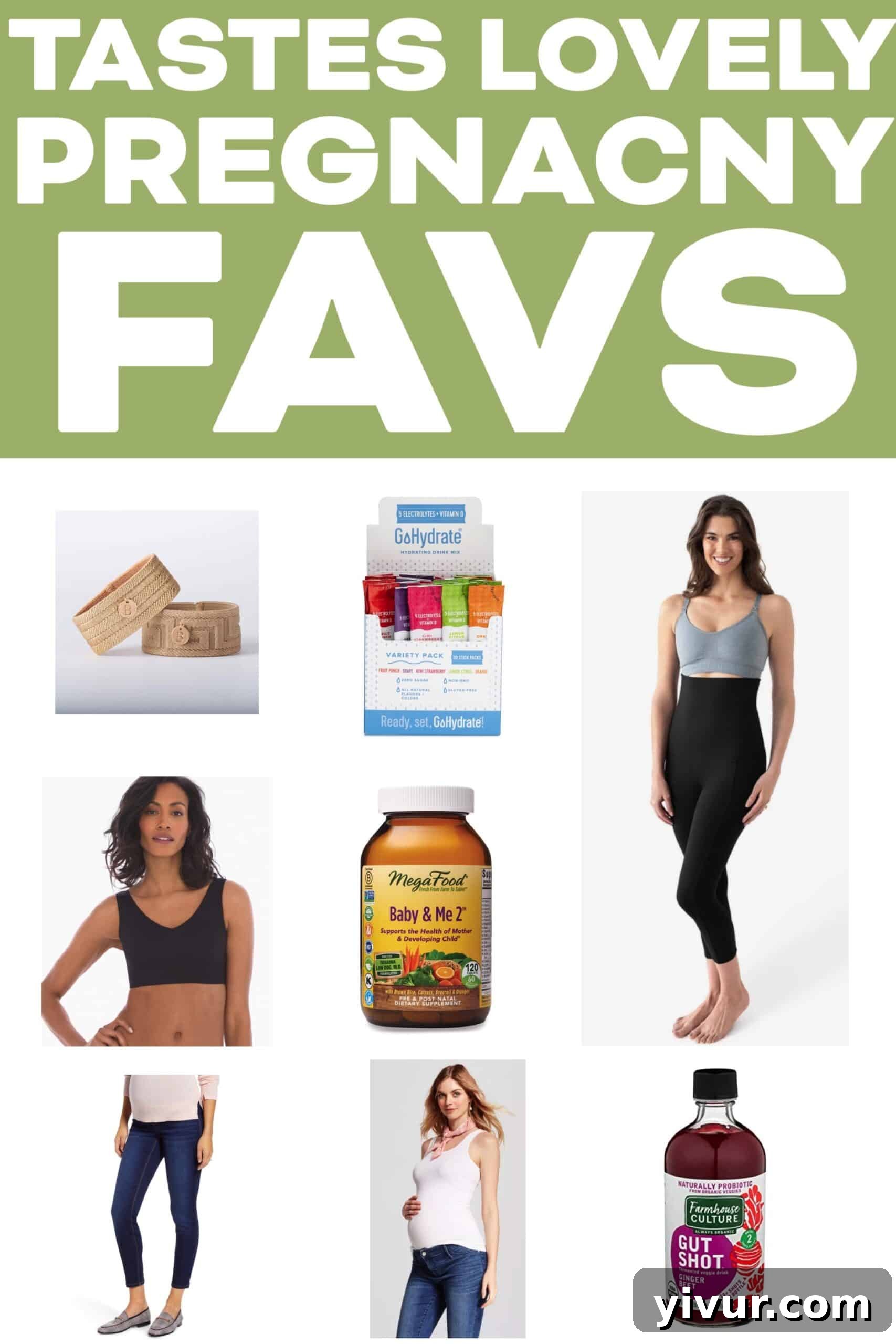 Mama's Must-Haves 5 Pregnant woman smiling, showcasing her pregnancy style with maternity jeans and tank top