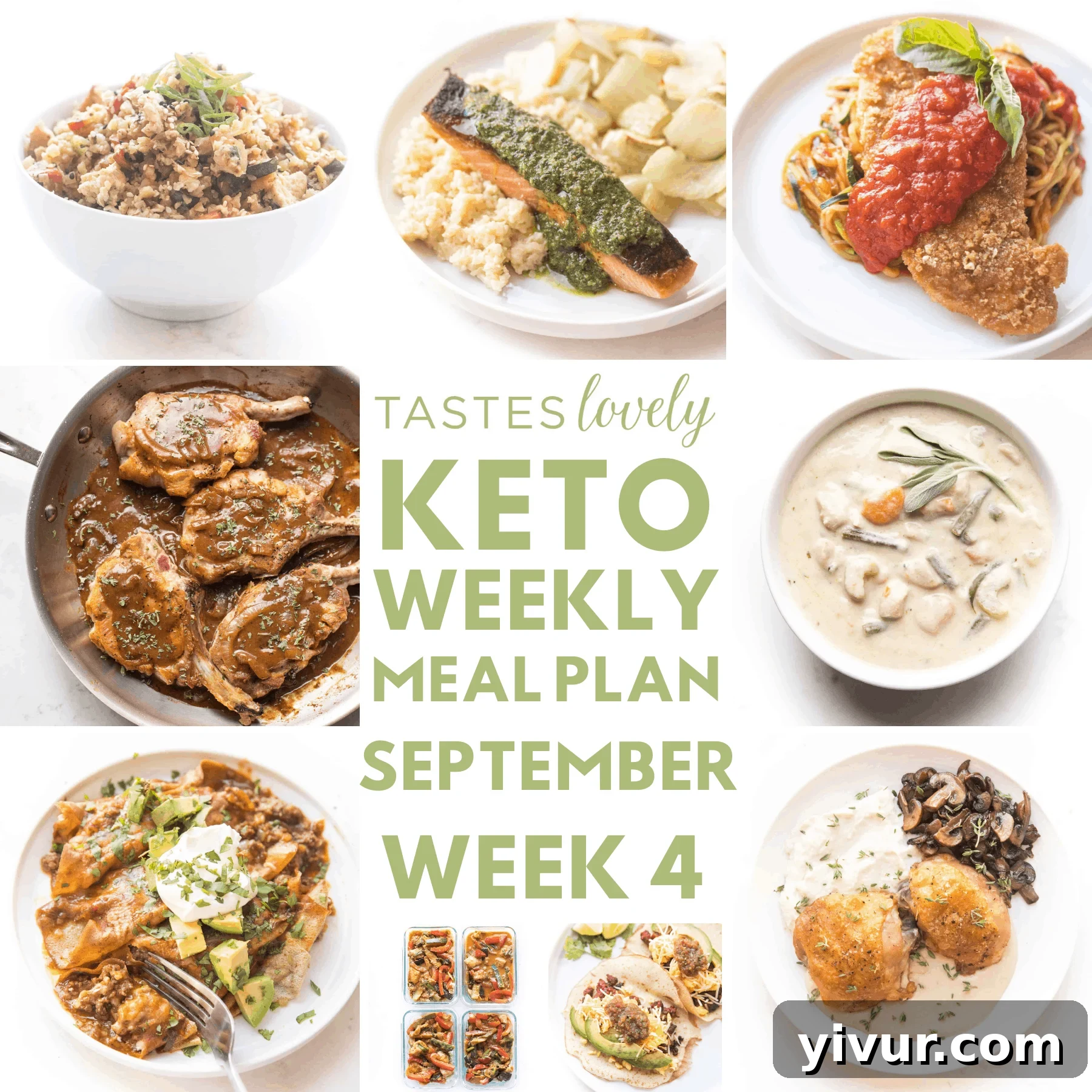 Delicious and healthy keto meals arranged on a dining table, showcasing a typical week's ketogenic meal plan