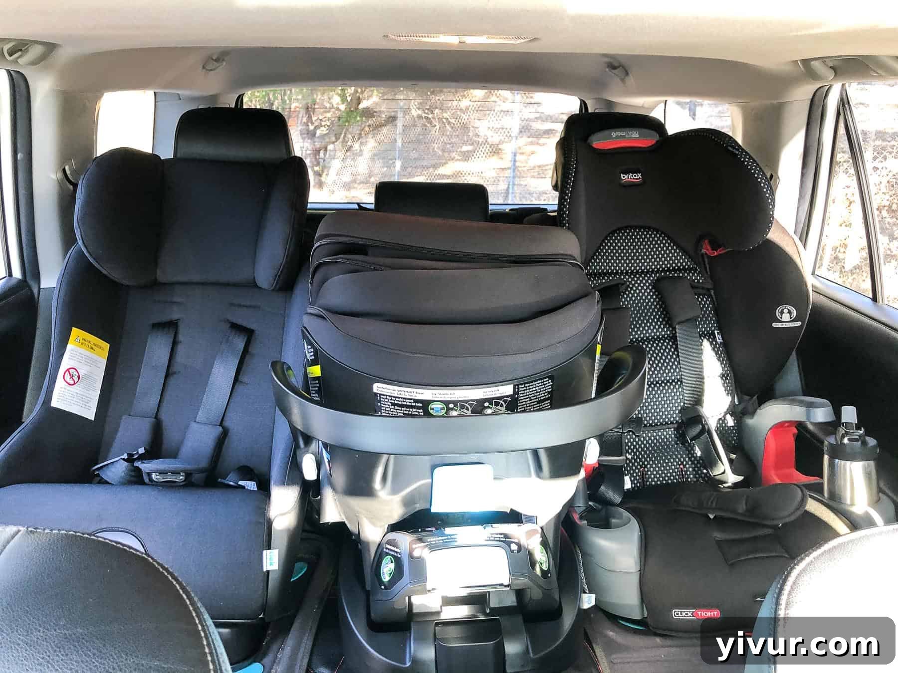 3 car seats across in a row in a 2018 toyota 4runner