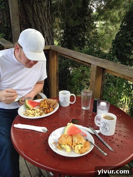 Breakfast spread at Cherubini Coffeehouse, showcasing a delightful morning meal