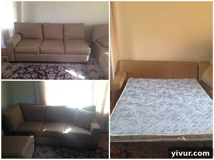 More views of the new sectional couch, confirming color and size