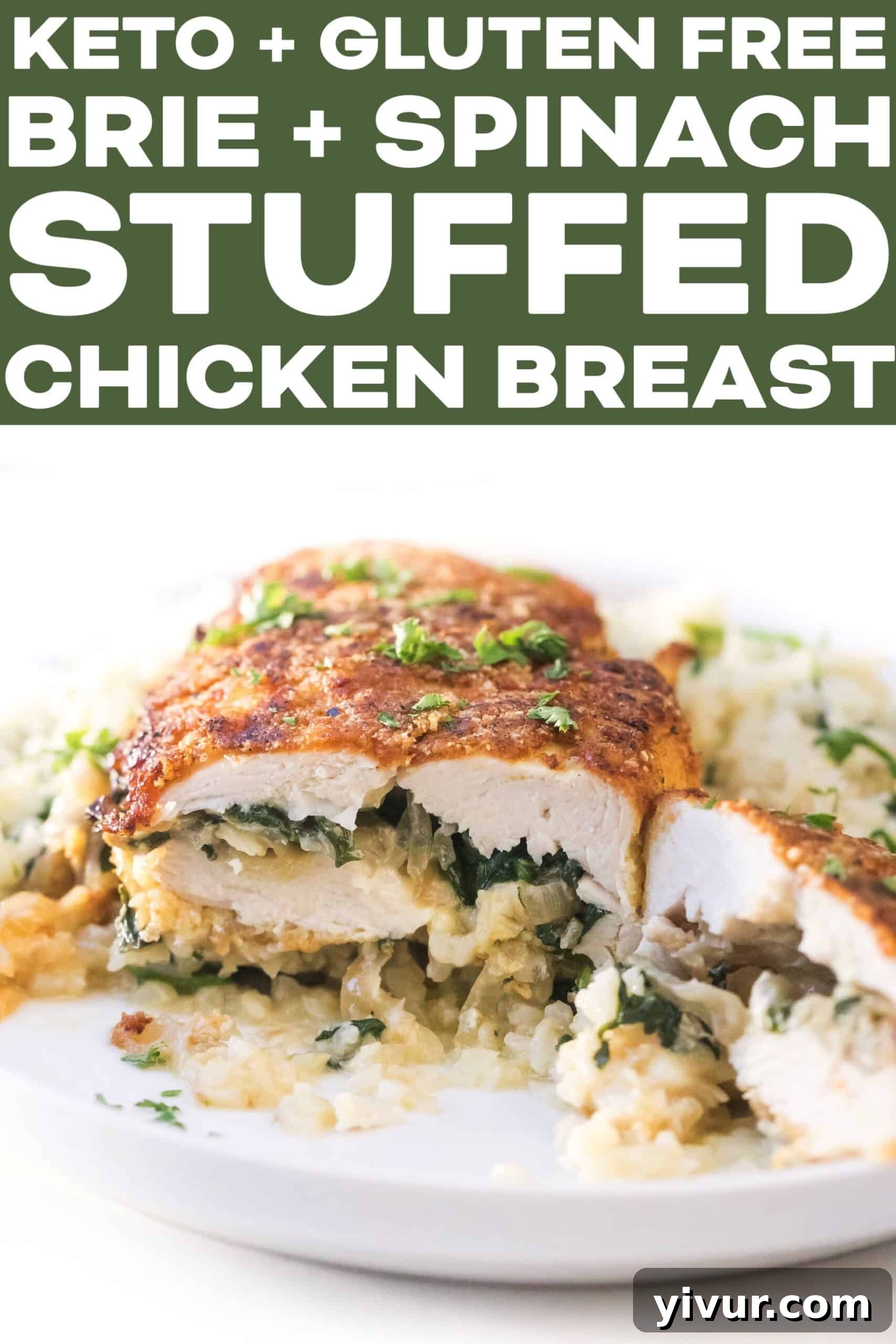 Close up of stuffed chicken filling