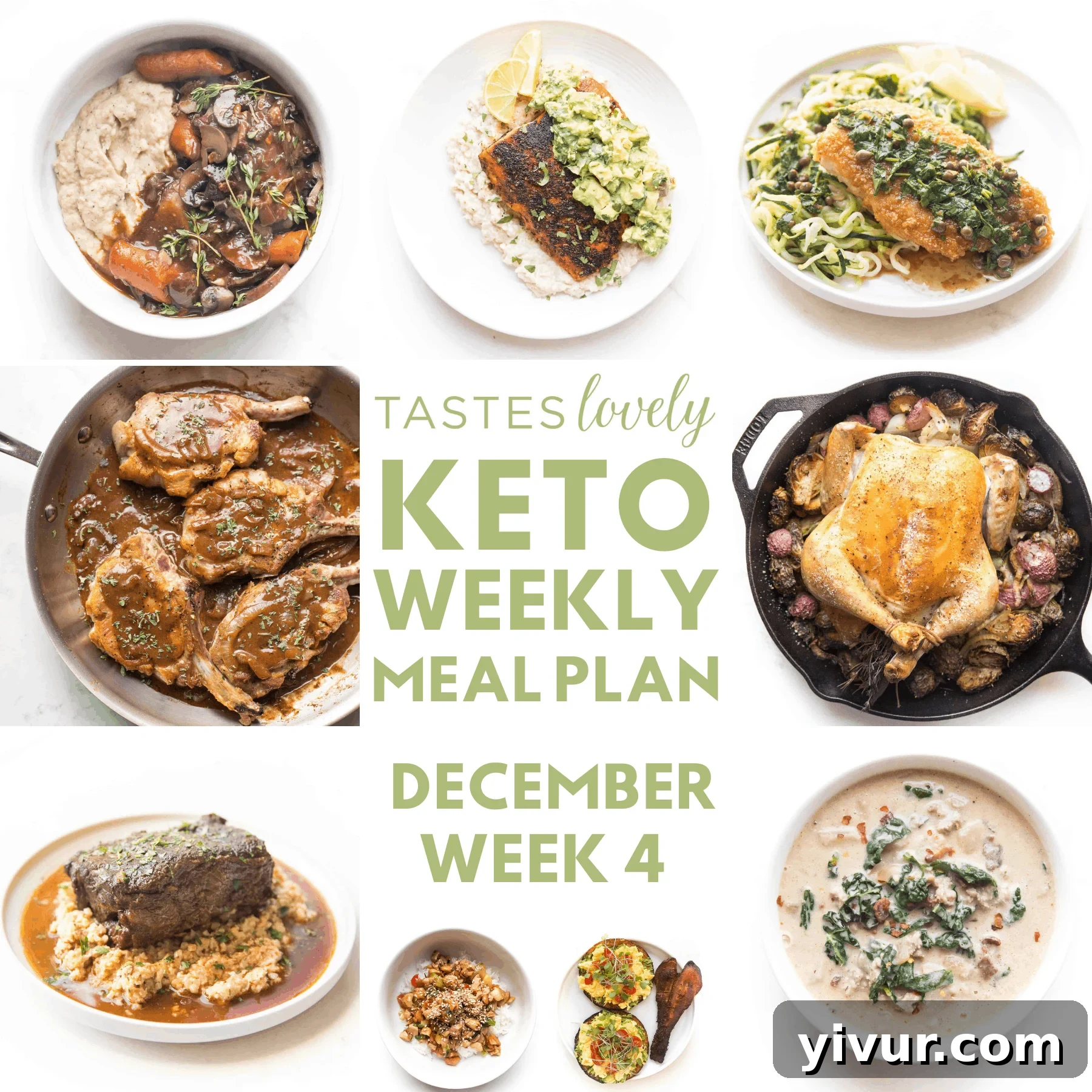 A vibrant display of fresh, low-carb ingredients ready for meal preparation, symbolizing a healthy keto week.