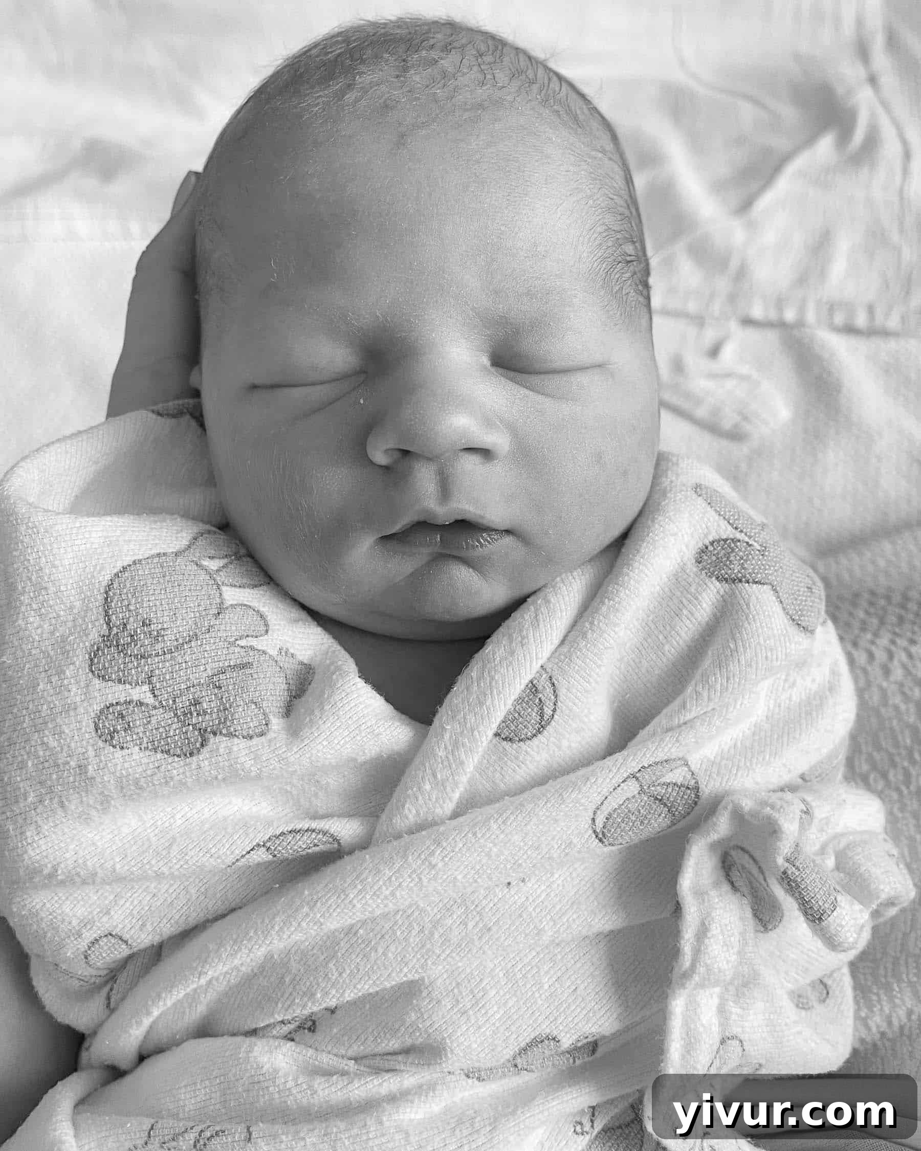 Close-up of baby Lucas Shawn's tiny feet and toes.