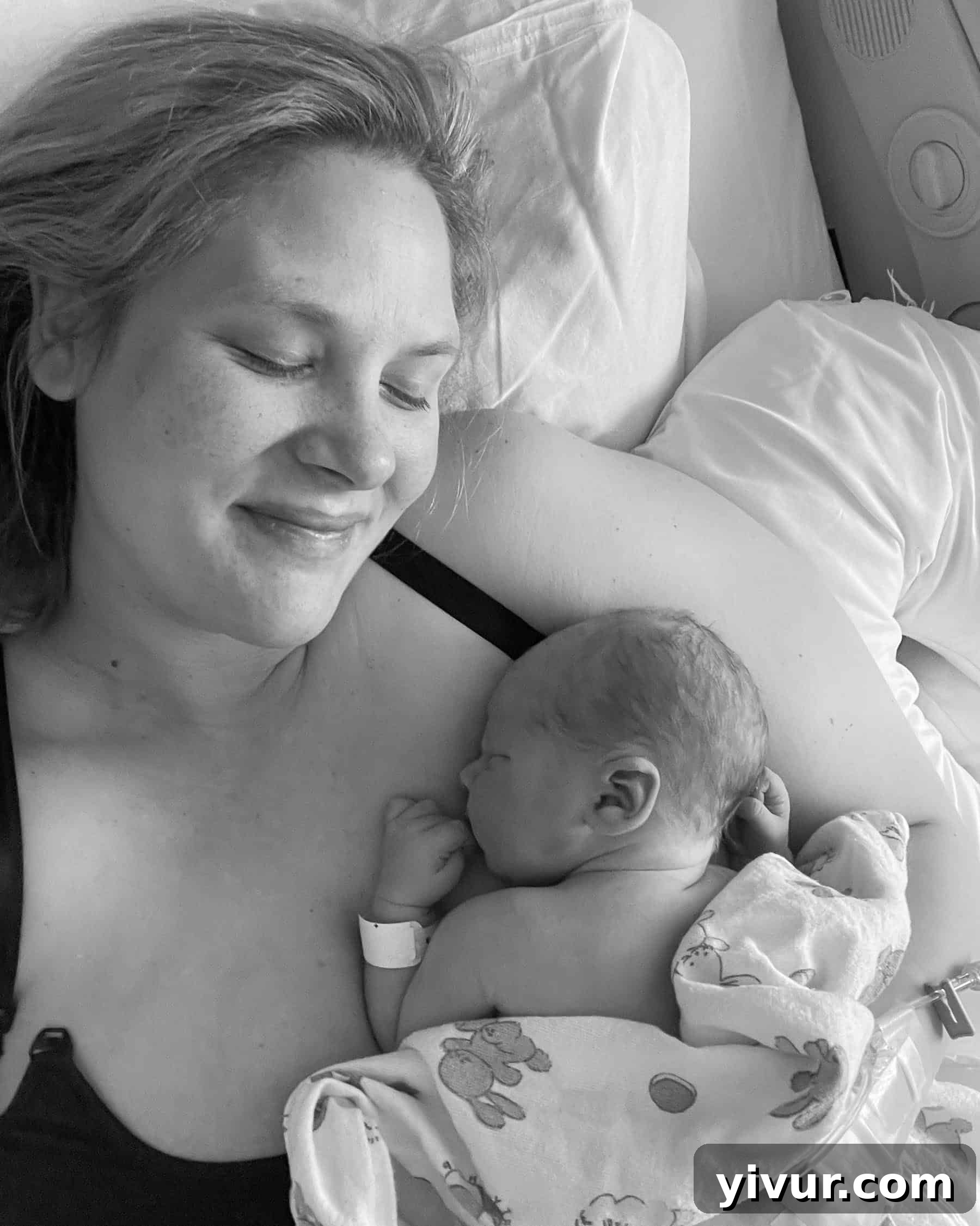 Lucas Shawn looking up with wide, curious eyes, alert and adorable.