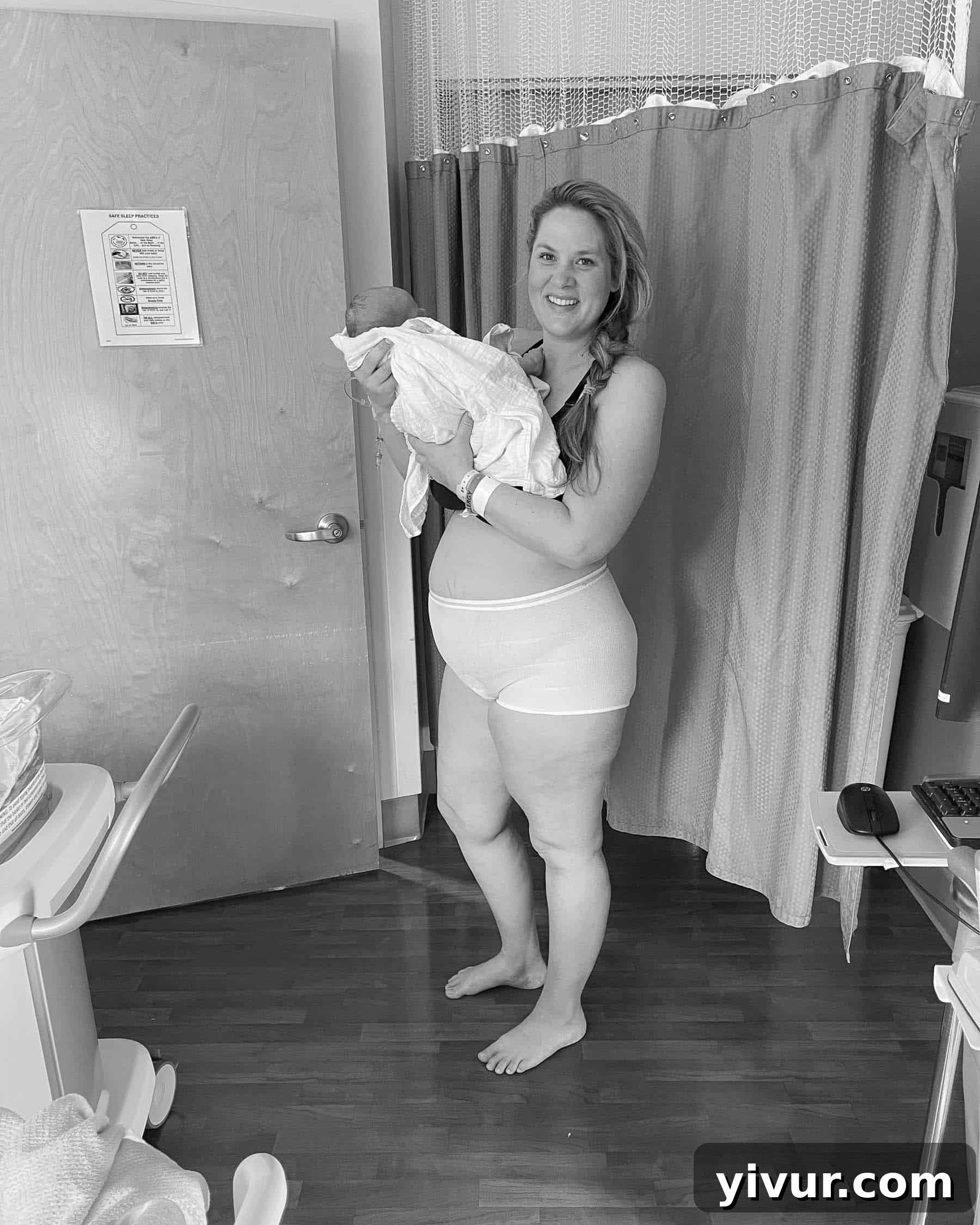 Lucas Shawn with a pacifier, cozy and content.