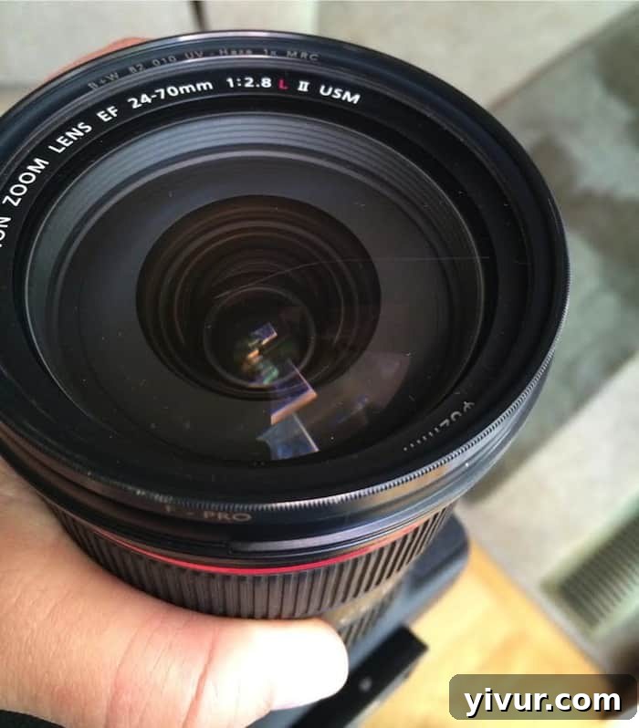 scratched lens
