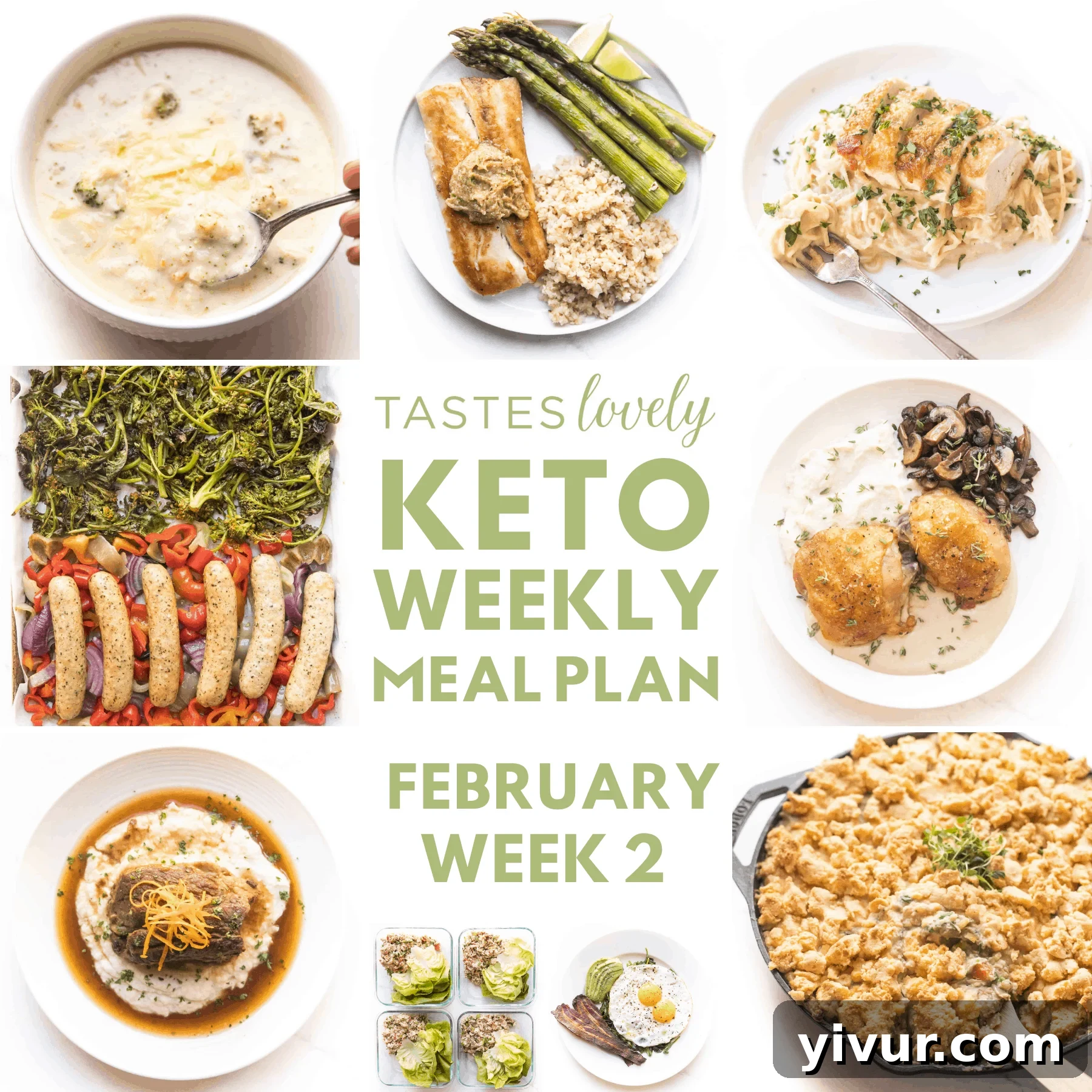 A vibrant array of keto-friendly ingredients and prepared meals, showcasing the richness and variety of a low-carb diet meal plan.