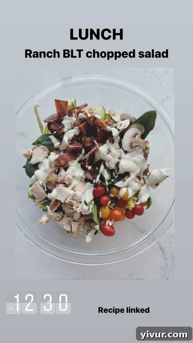 Edible March Adventures 18 Ranch BLT Chopped Salad for lunch