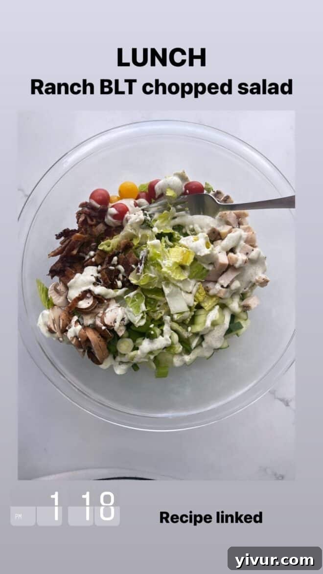 Edible March Adventures 24 Ranch BLT Chopped Salad for lunch