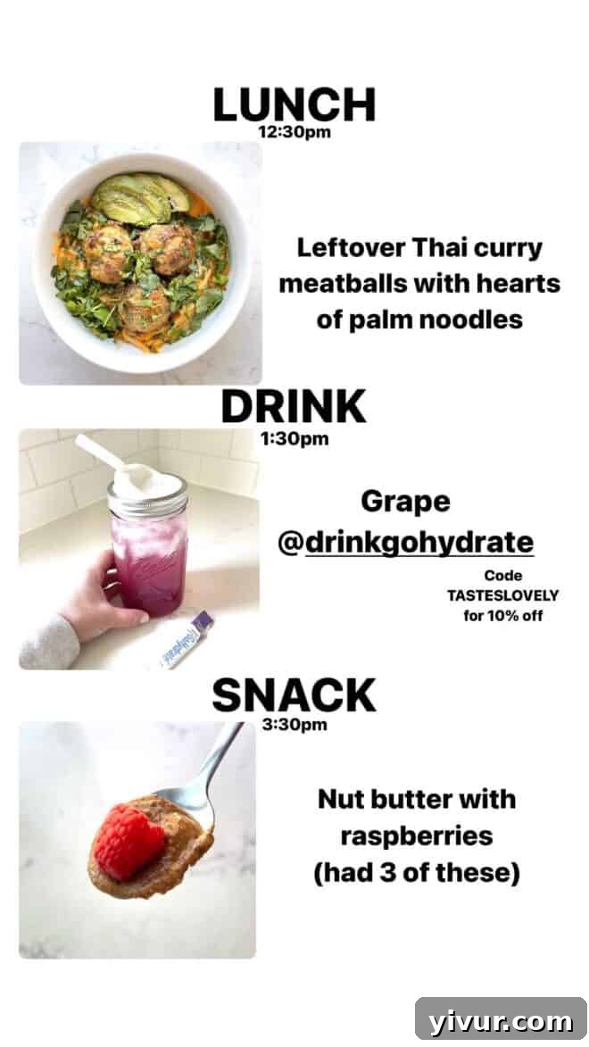 Edible March Adventures 40 Thai Curry Meatballs, GoHydrate, Nut Butter, Berries