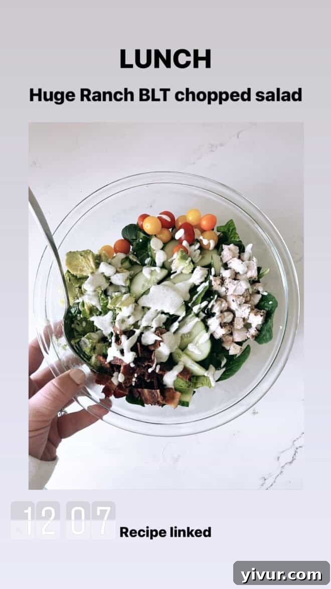 Edible March Adventures 6 Ranch BLT Chopped Salad