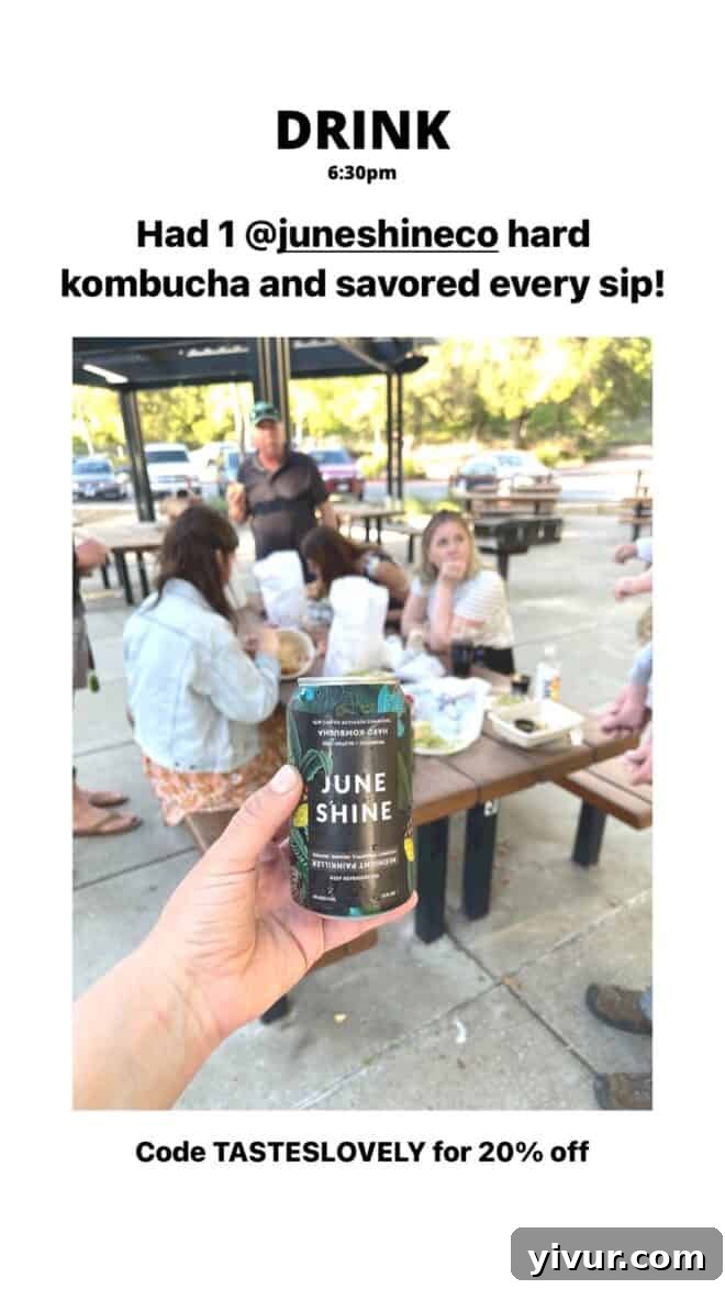 Refreshing June Shine hard kombucha