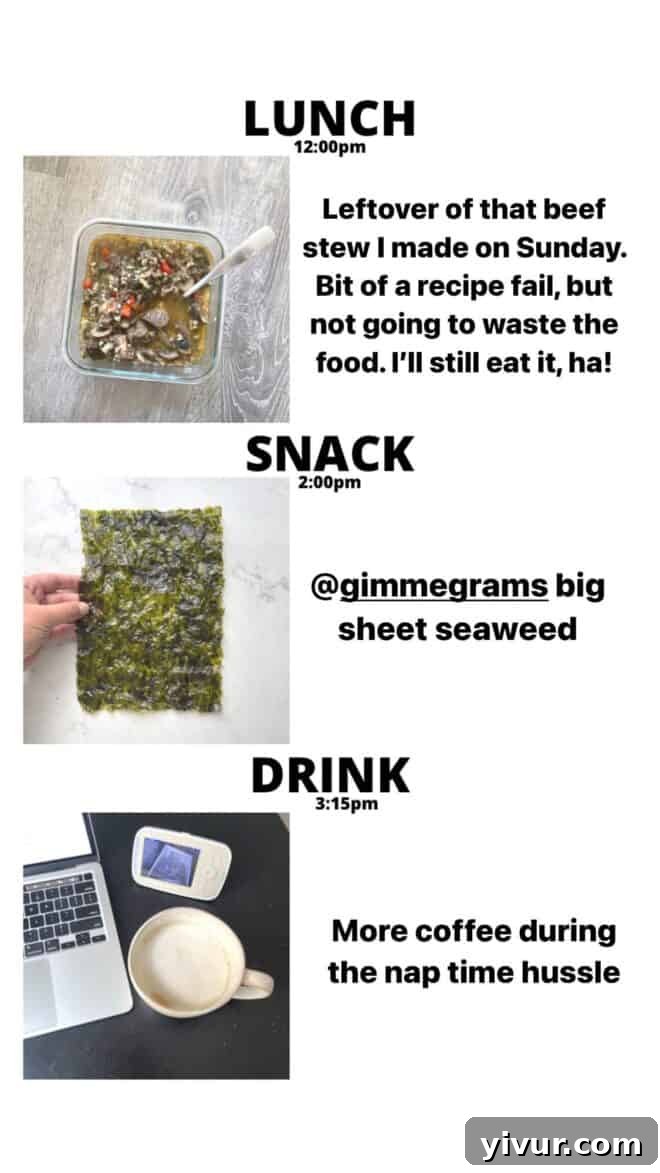 Instant Pot Beef Stew, savory Roasted Seaweed, and a Keto Latte