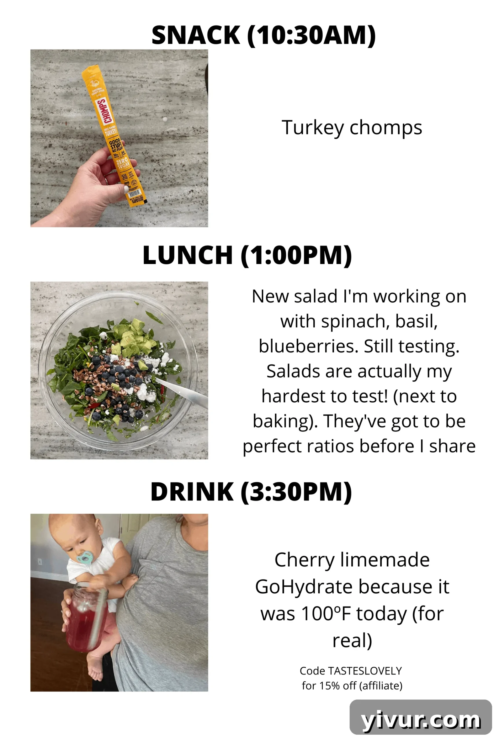 Chomps and GoHydrate for a quick and healthy snack