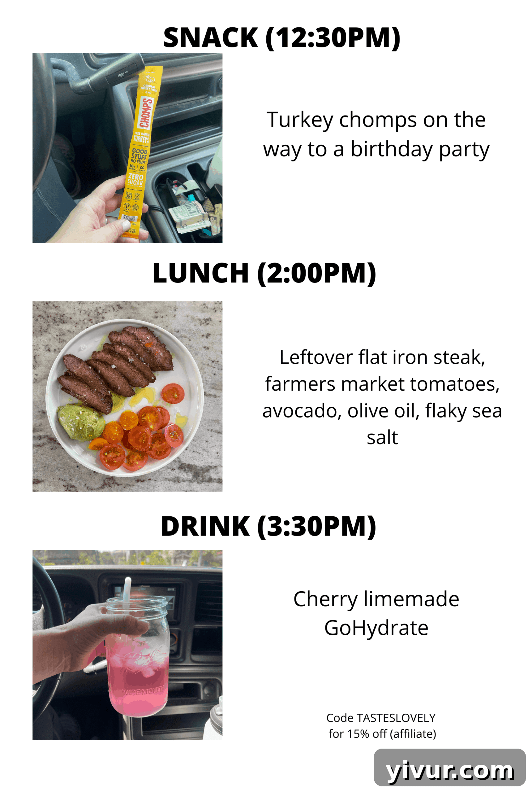 Chomps and GoHydrate for a healthy snack break