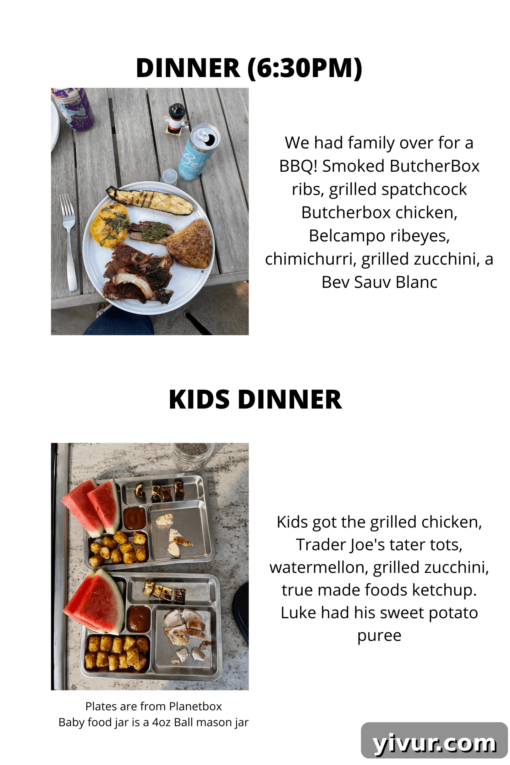 ButcherBox and Belcampo smoked ribs, spatchcock chicken, and chimichurri sauce