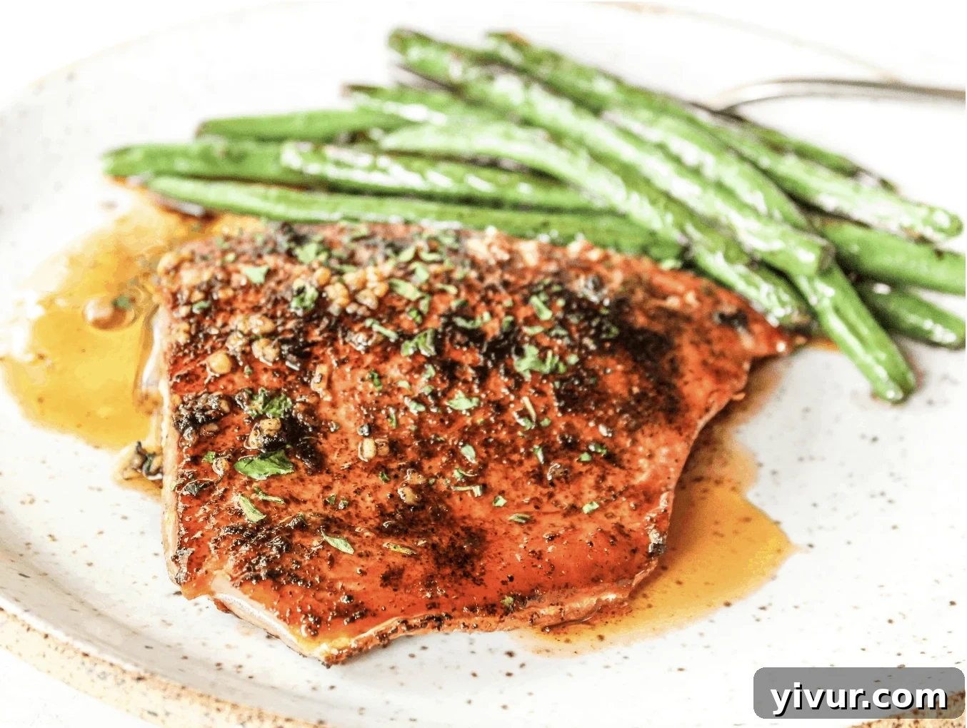 Pan Seared Chipotle Lime Salmon on a plate