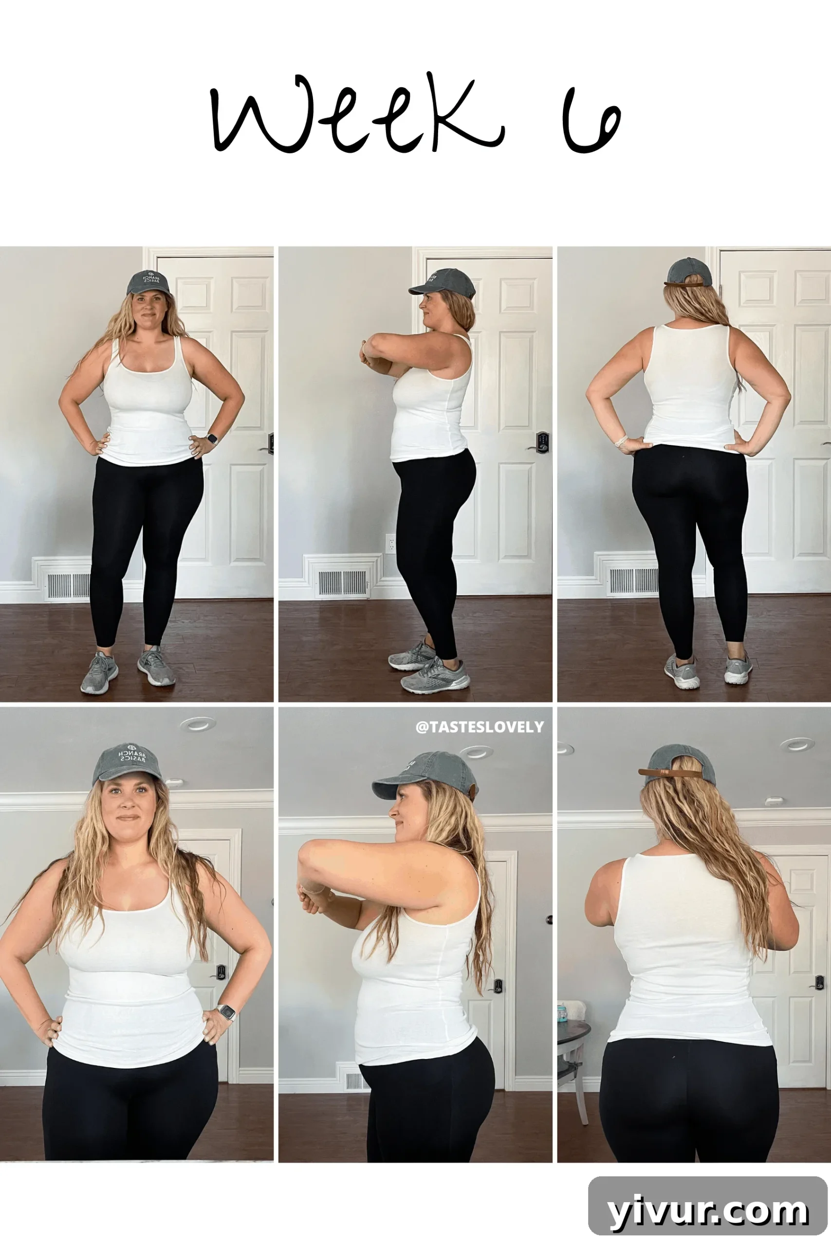 Weight loss progress chart for Week 6, showcasing sustained effort.