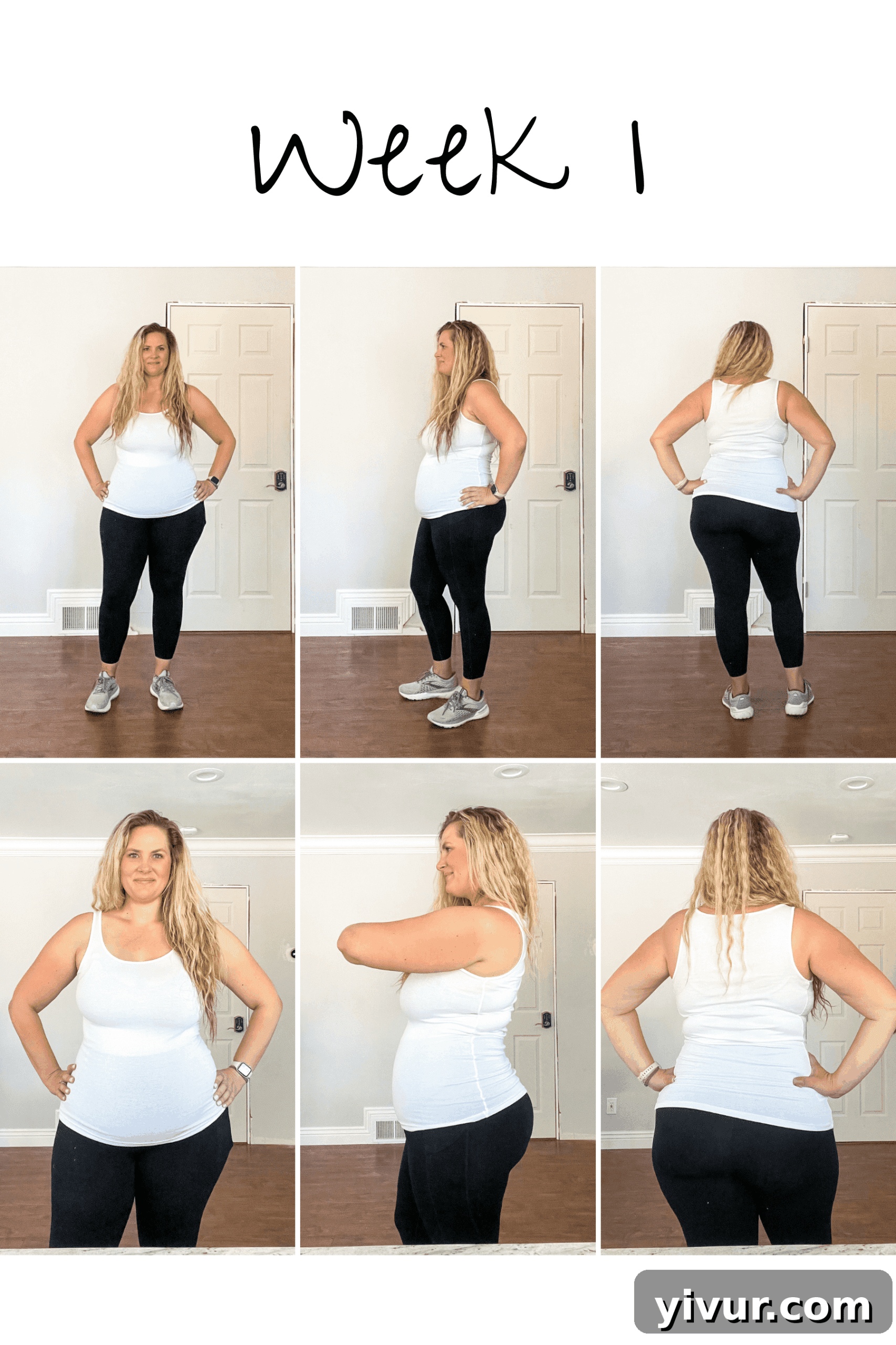 Weight loss progress chart for Week 1, showing initial decrease.