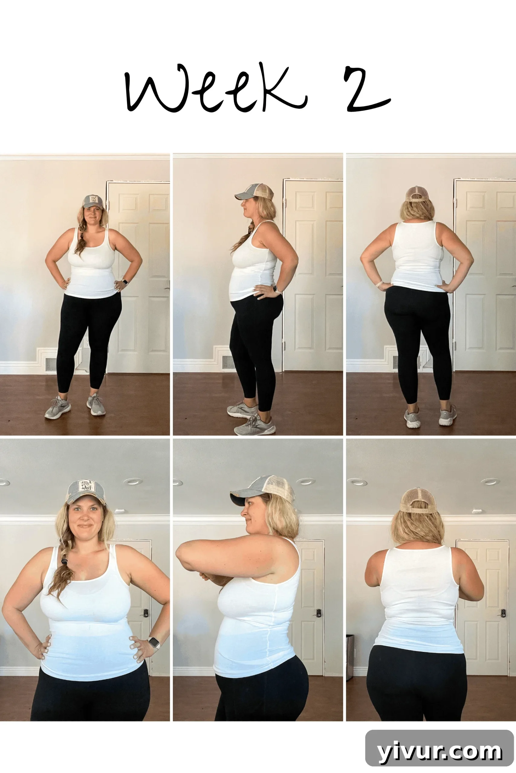 Weight loss progress chart for Week 2, showing steady decline.