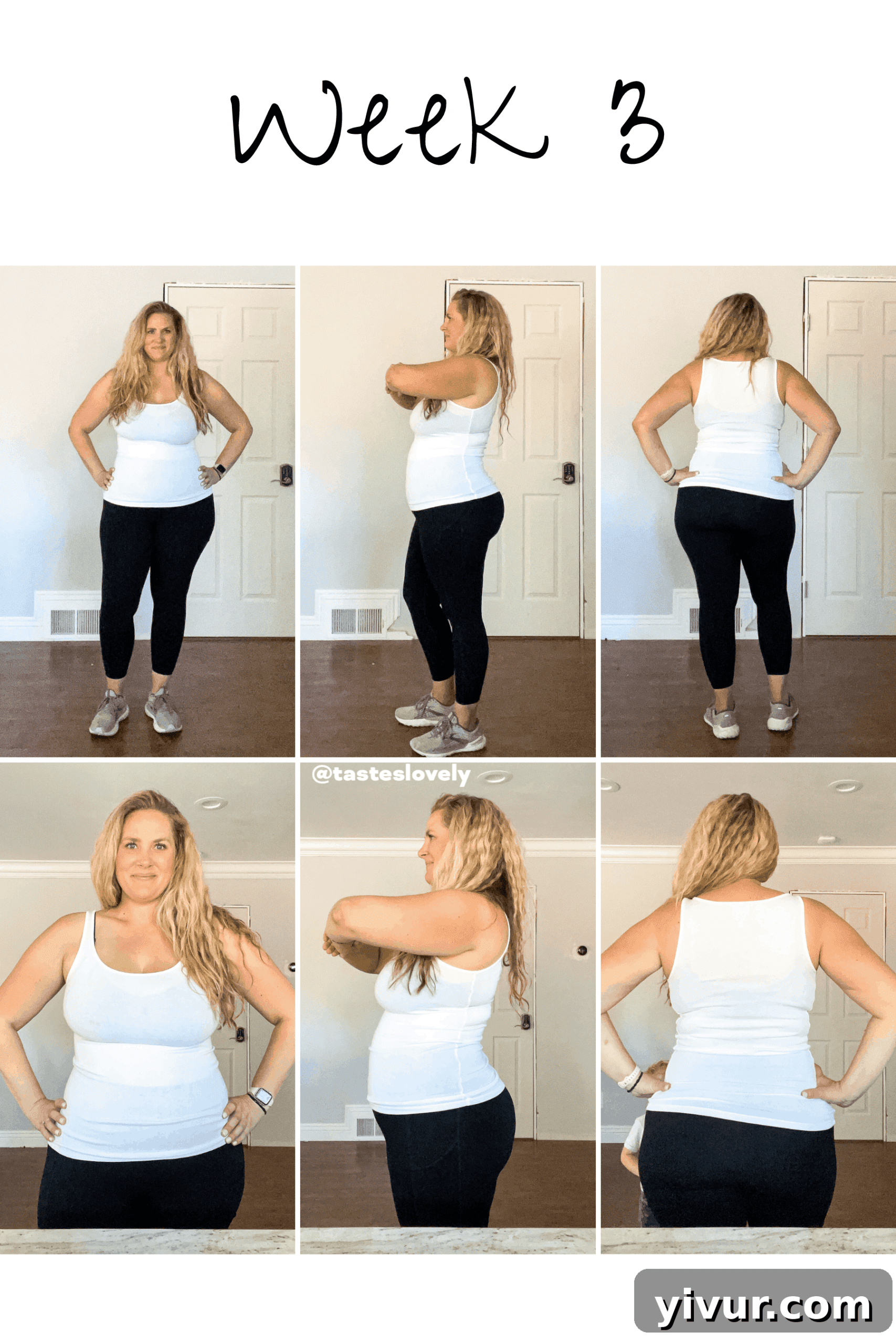 Weight loss progress chart for Week 3, highlighting consistent effort.