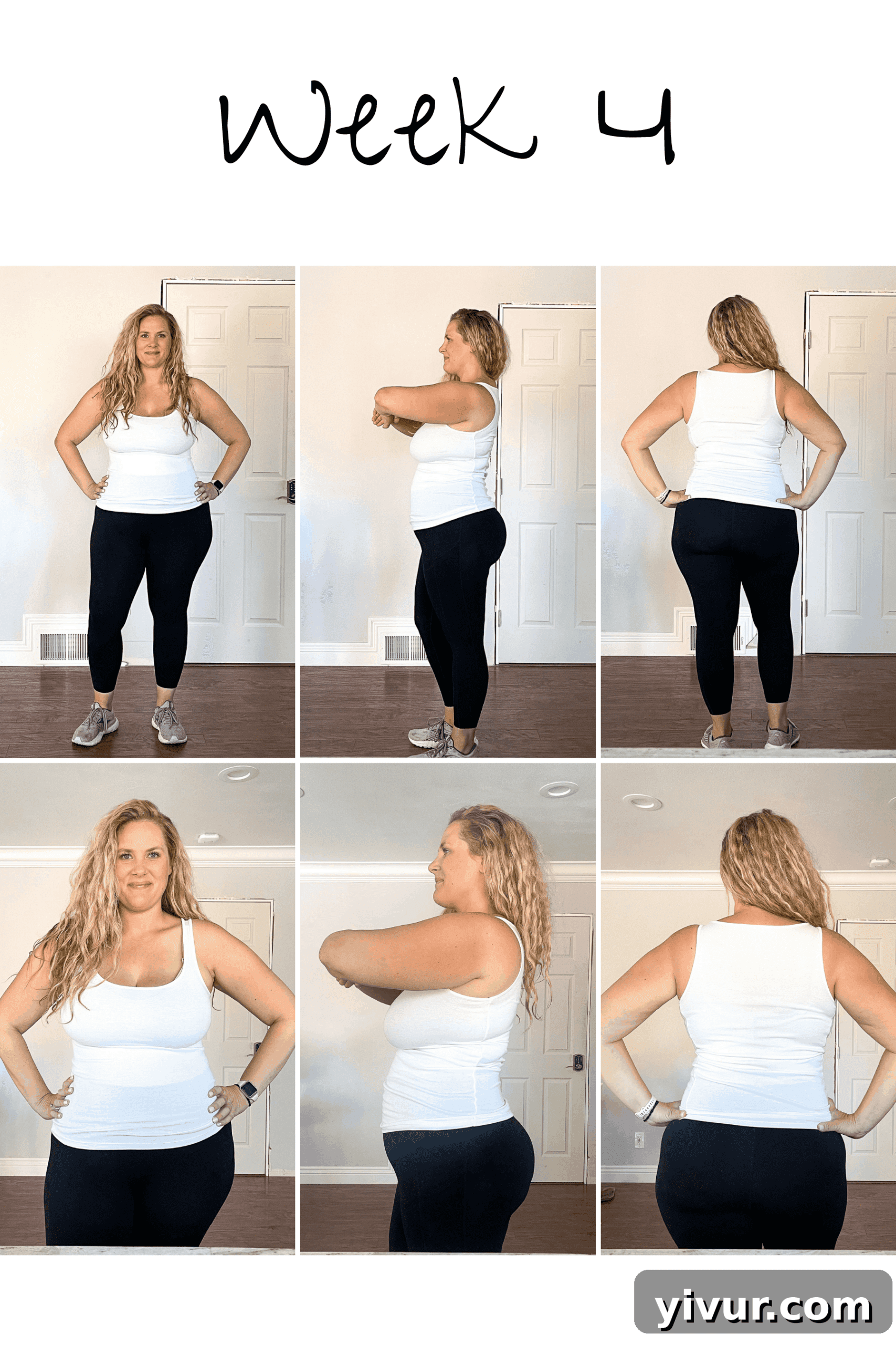 Weight loss progress chart for Week 4, showing minor fluctuations.