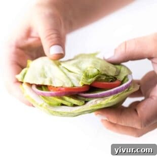 Lettuce bun hack for a keto burger
