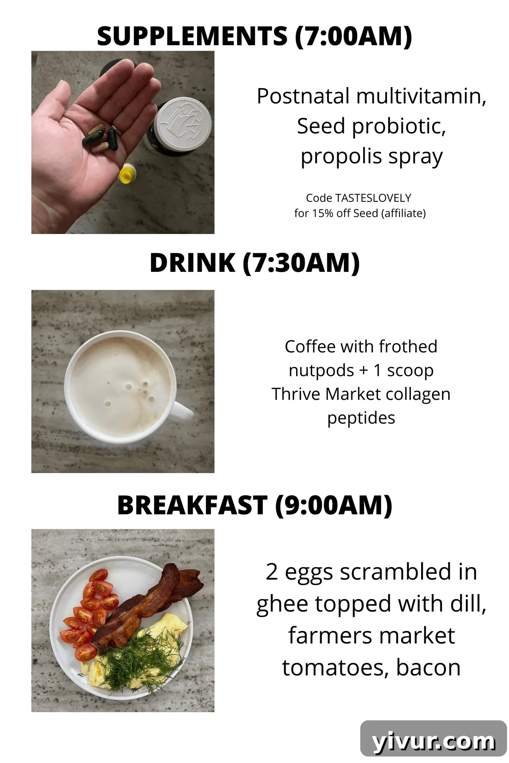 Morning supplements for a healthy start