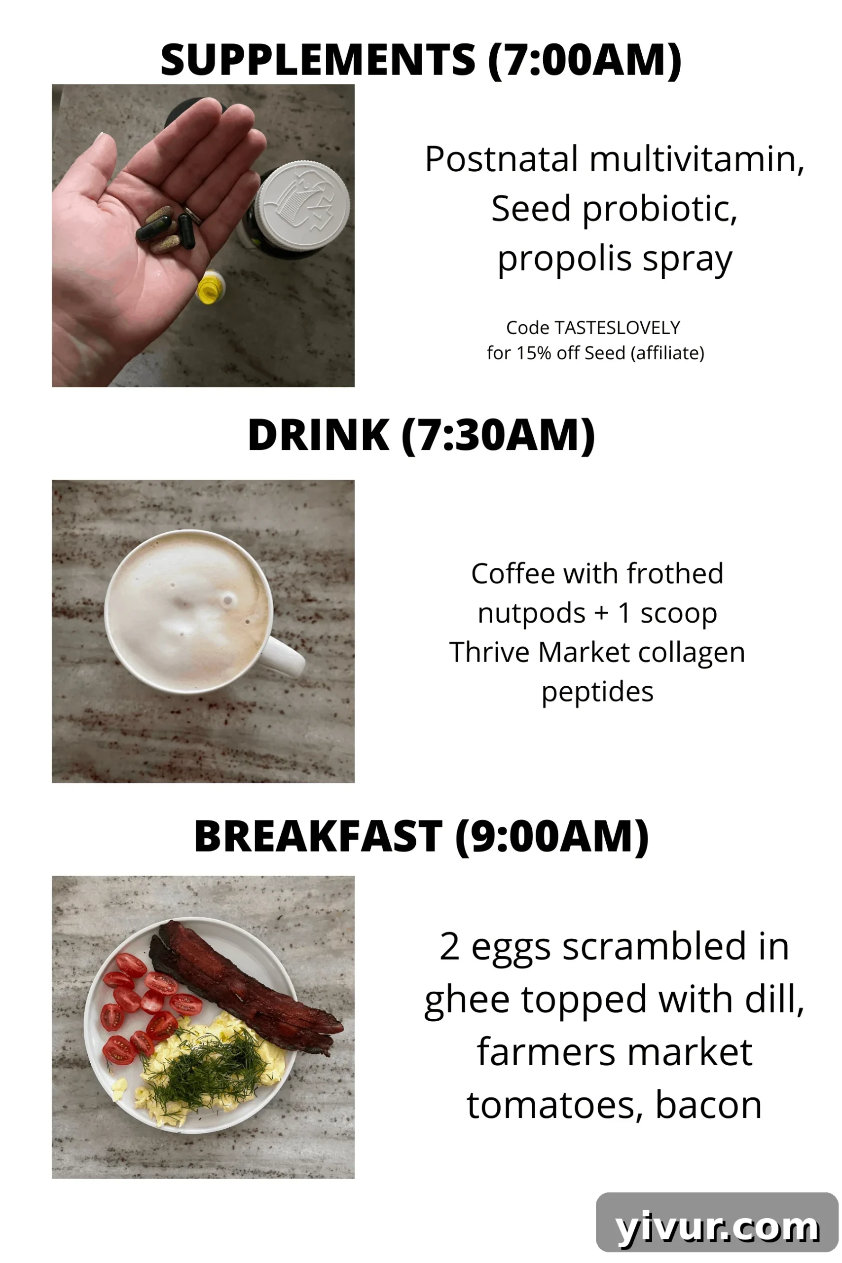 Morning supplements for daily wellness