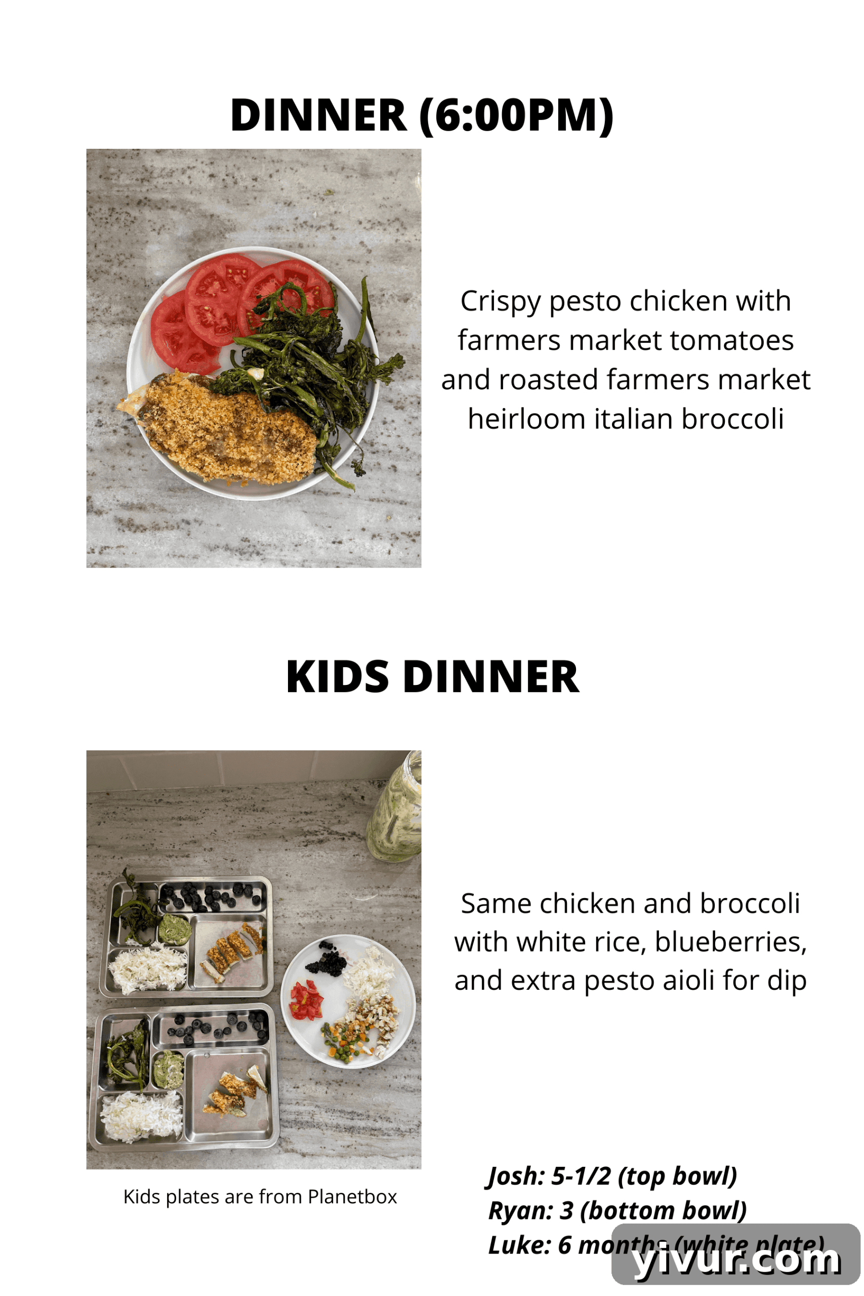 Crispy pesto chicken with roasted broccoli