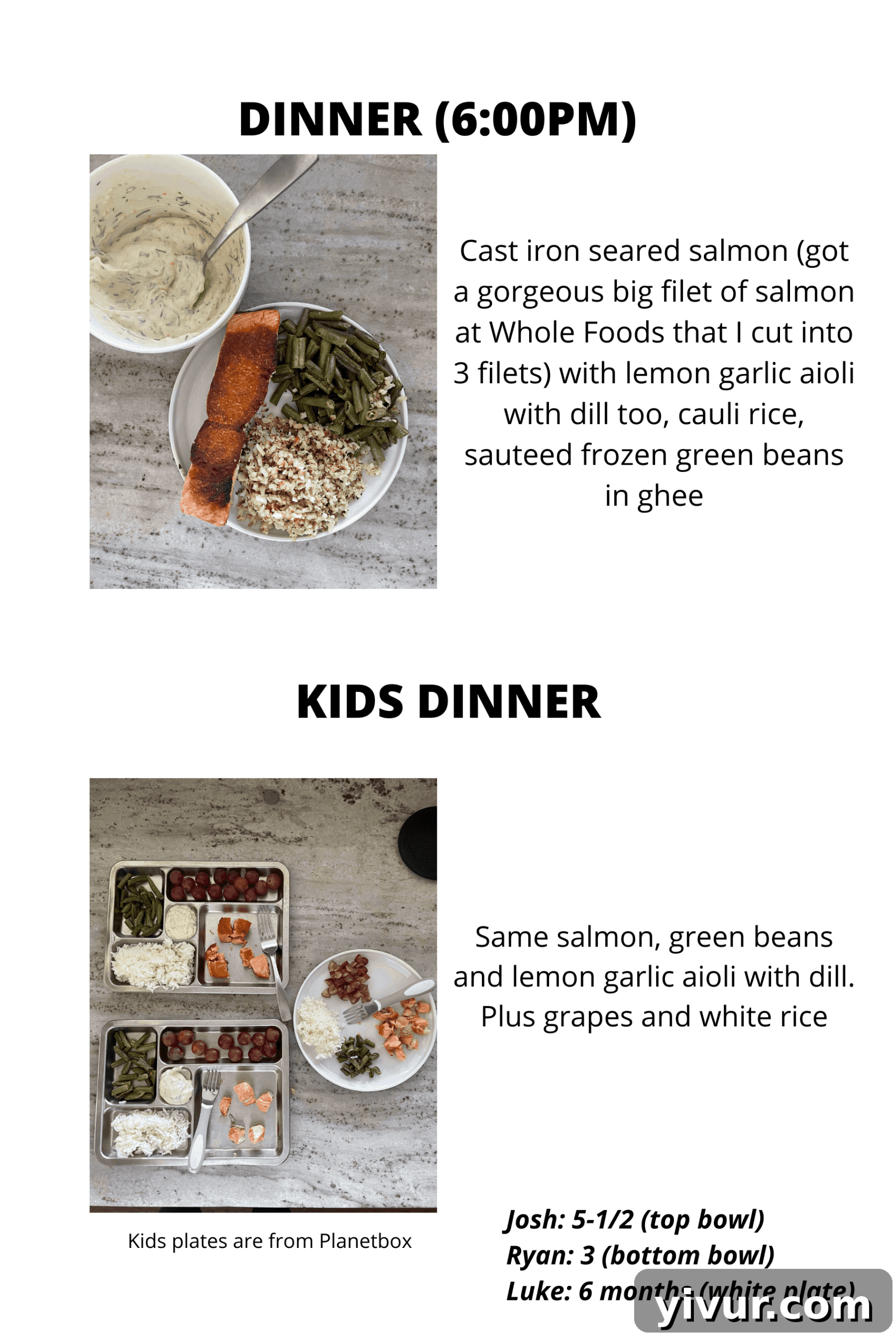 Lemon garlic aioli with cauliflower rice for dinner