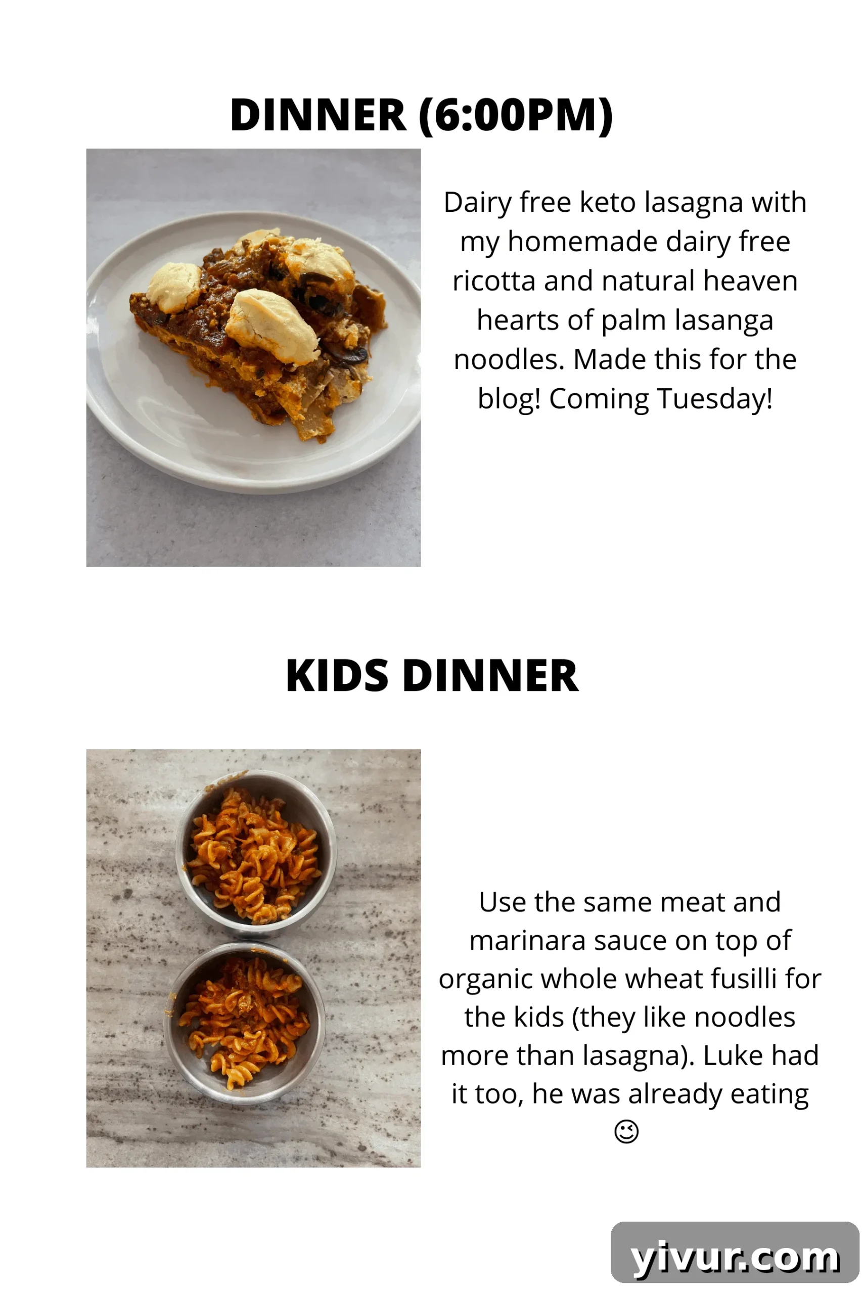 Hearts of palm lasagna noodles for a low-carb dinner