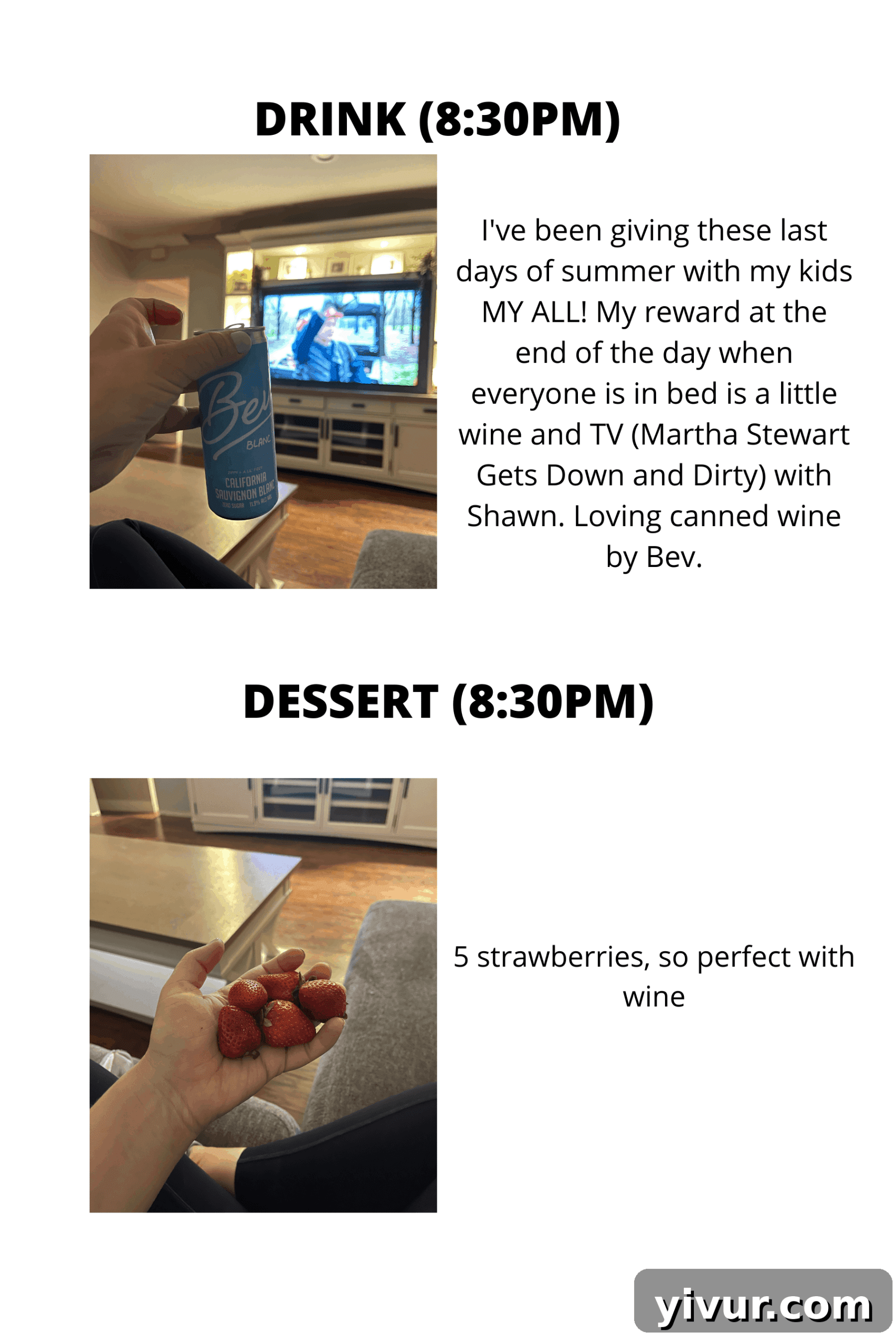 Refreshing Bev drink for evening relaxation