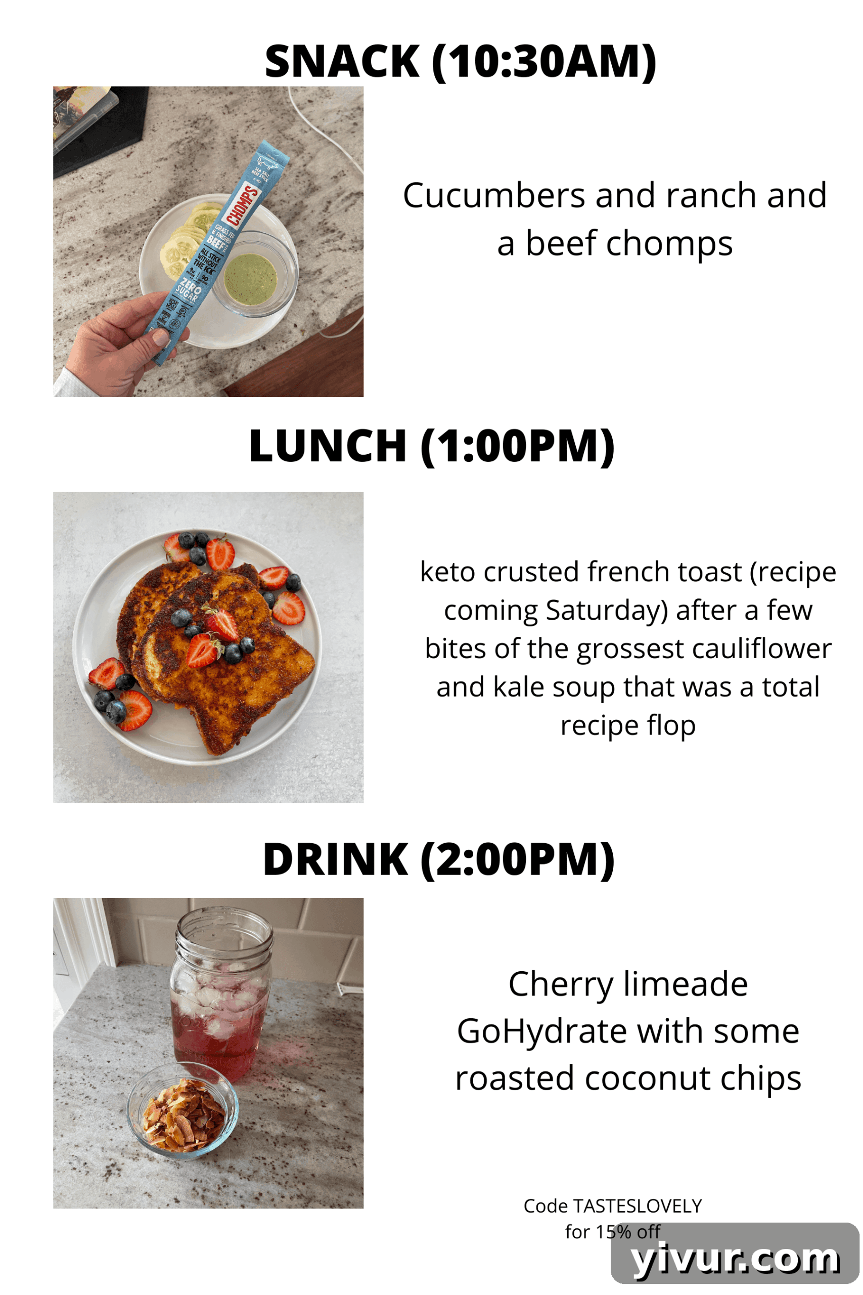 Protein snack and hydrating drink