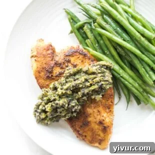 Keto Olive Tapenade served with chicken